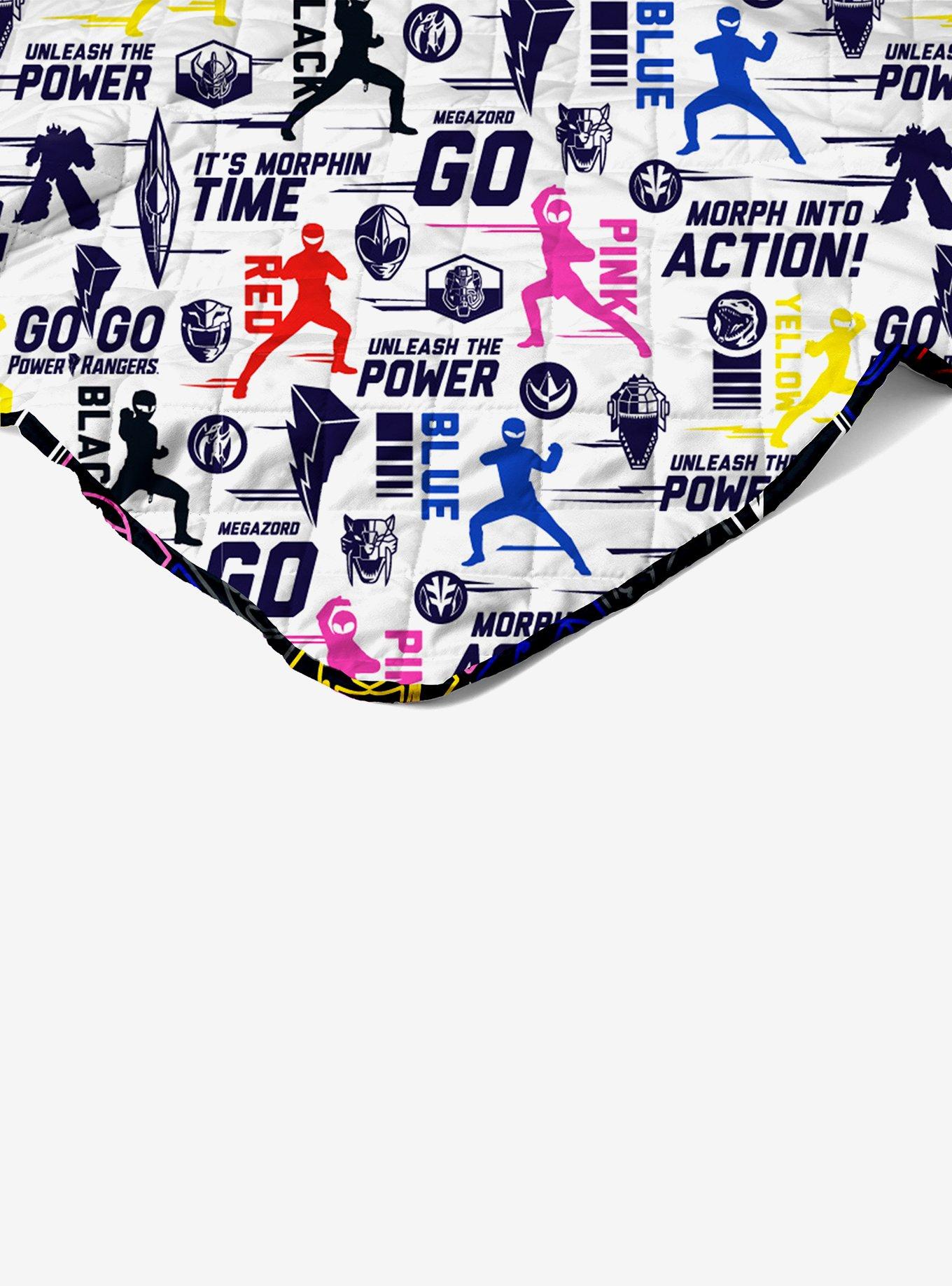 Mighty Morphin Power Rangers Power Ranger Core Quilted Throw Blanket, , alternate