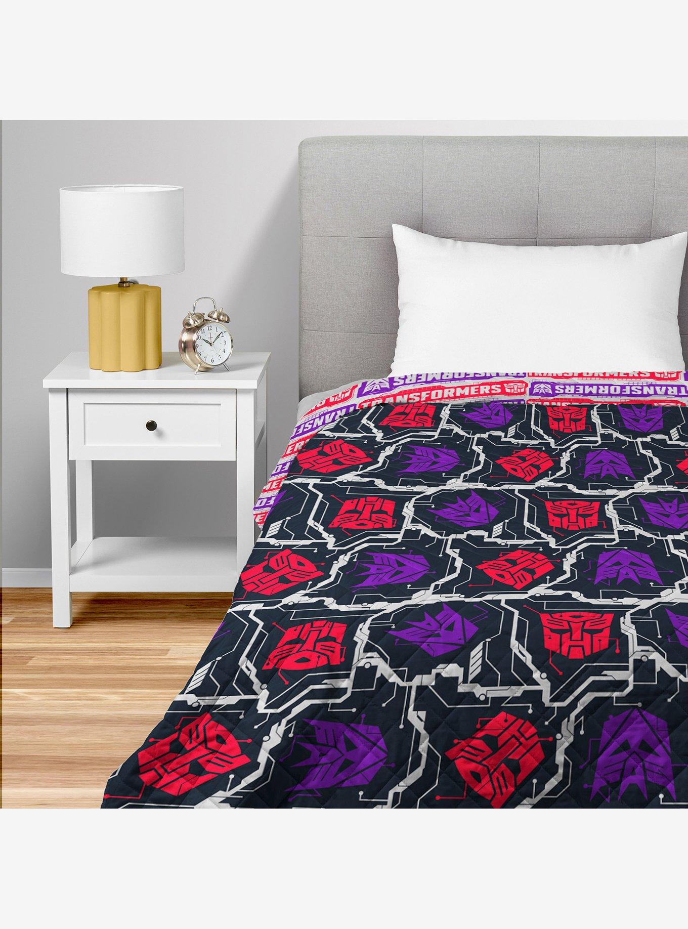 Transformers Transformer Logo Quilted Throw Blanket, , hi-res