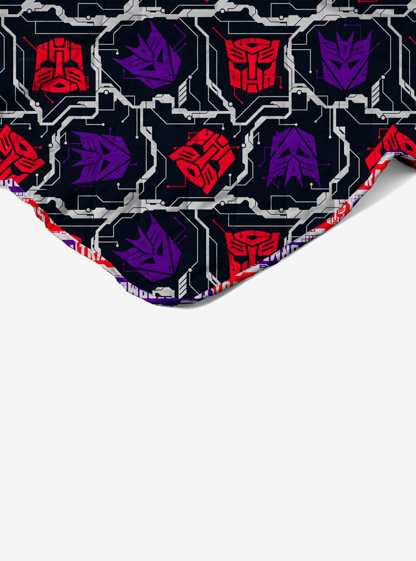Transformers Transformer Logo Quilted Throw Blanket, , alternate