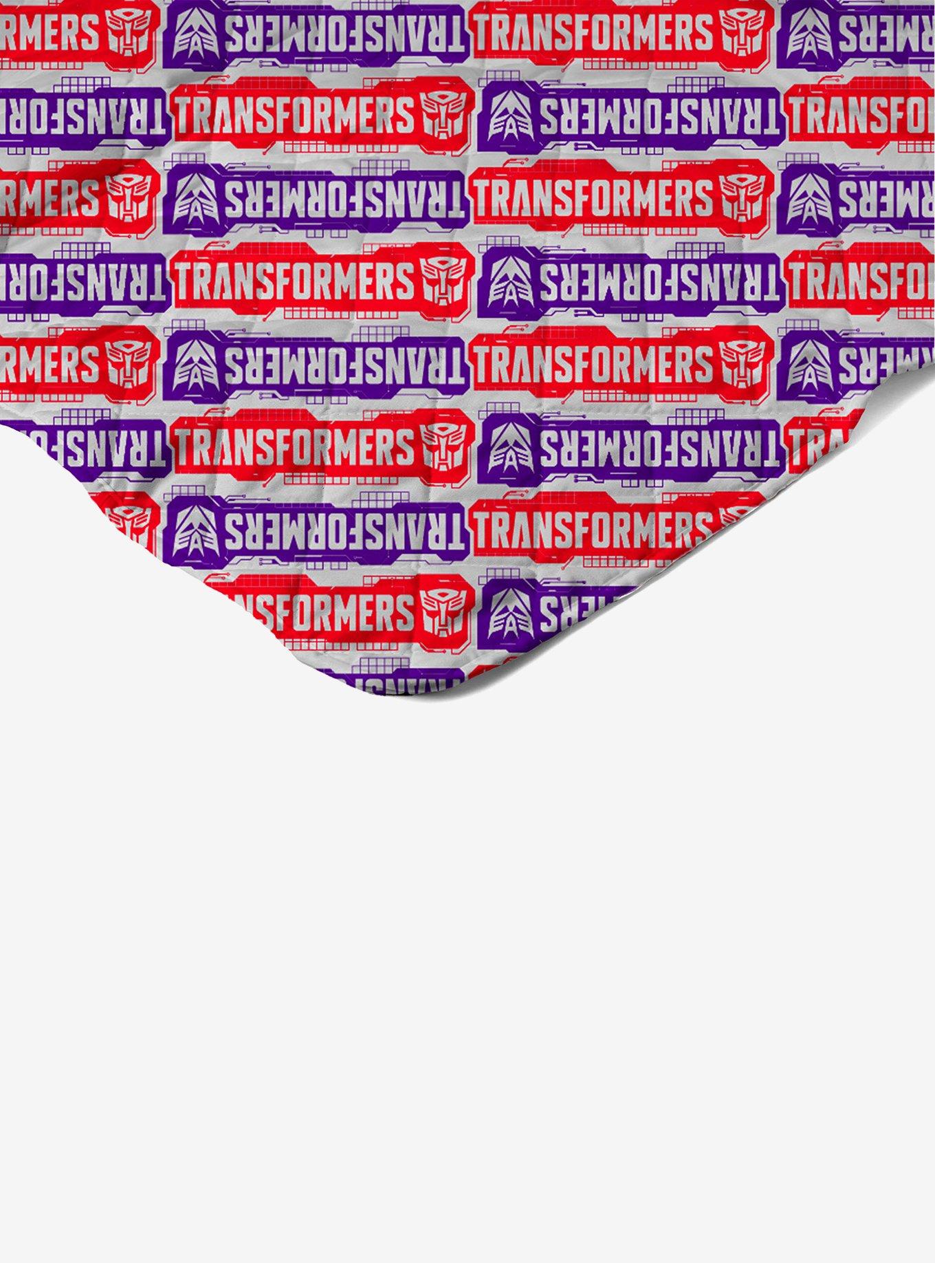 Transformers Transformer Logo Quilted Throw Blanket, , alternate
