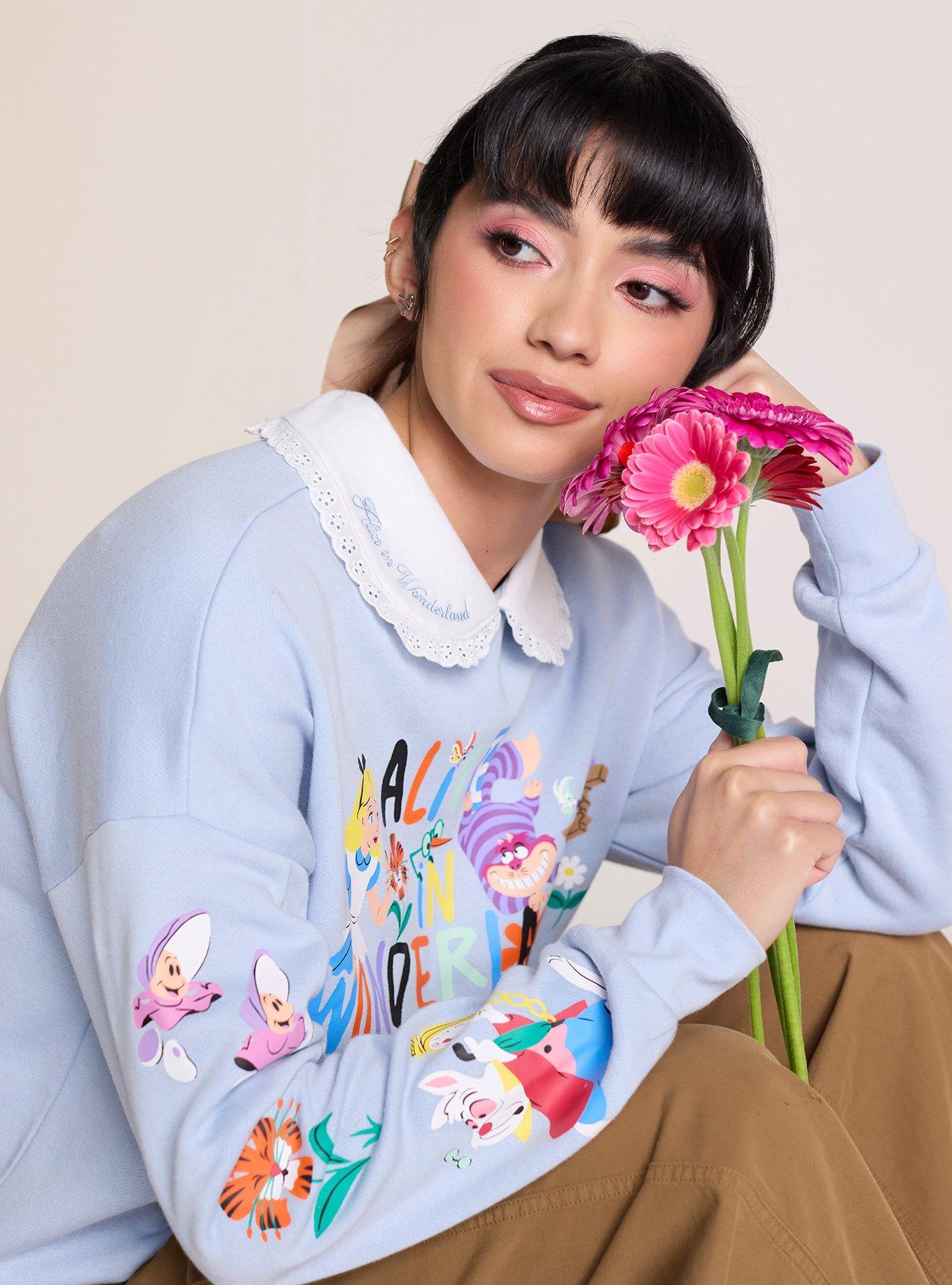 Her Universe Disney Alice In Wonderland Collared Sweatshirt Her Universe Exclusive, MULTI, alternate