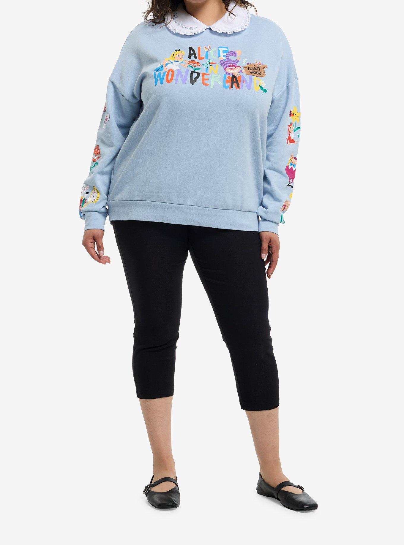 Her Universe Disney Alice In Wonderland Collared Sweatshirt Plus Size Her Universe Exclusive, , hi-res