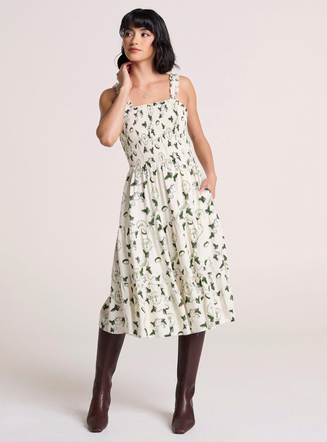 Her Universe The Lord Of The Rings Icons Ruffle Midi Dress Her Universe Exclusive, , hi-res