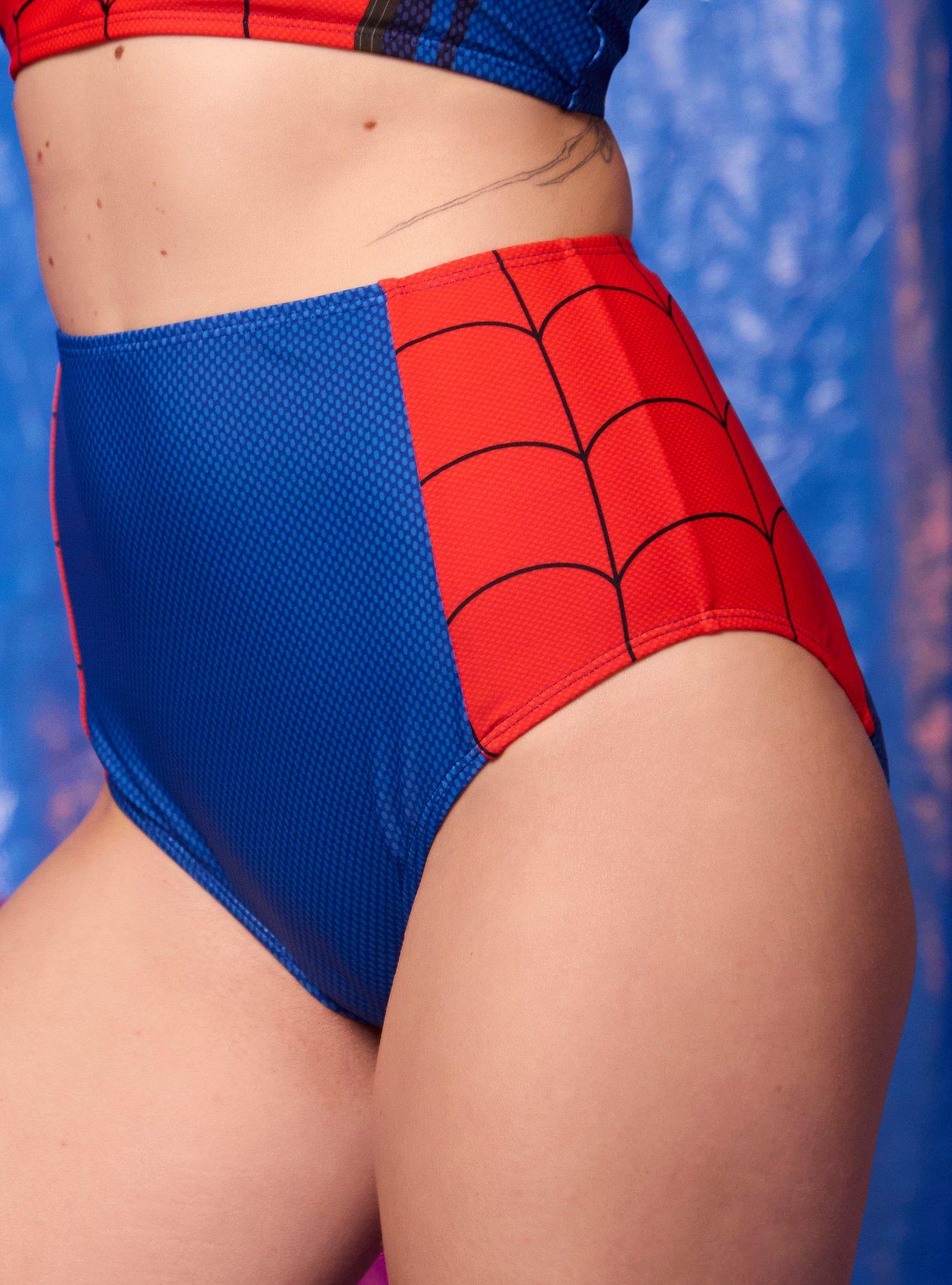Marvel Spider-Man Web High-Waisted Swim Bottoms, , hi-res