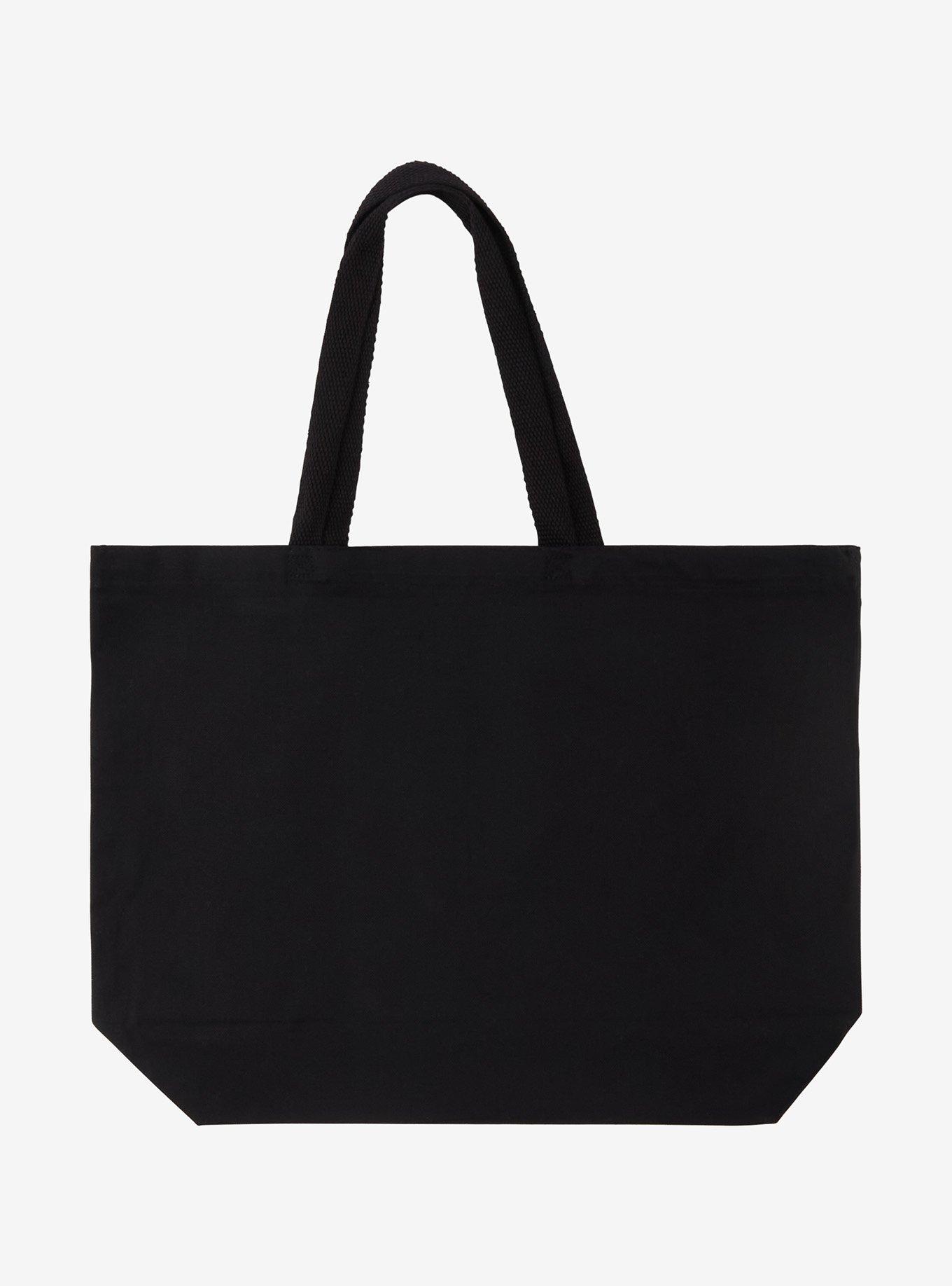 Harry Potter Floral Deathly Hallows Canvas Tote Bag - BoxLunch Exclusive, , hi-res