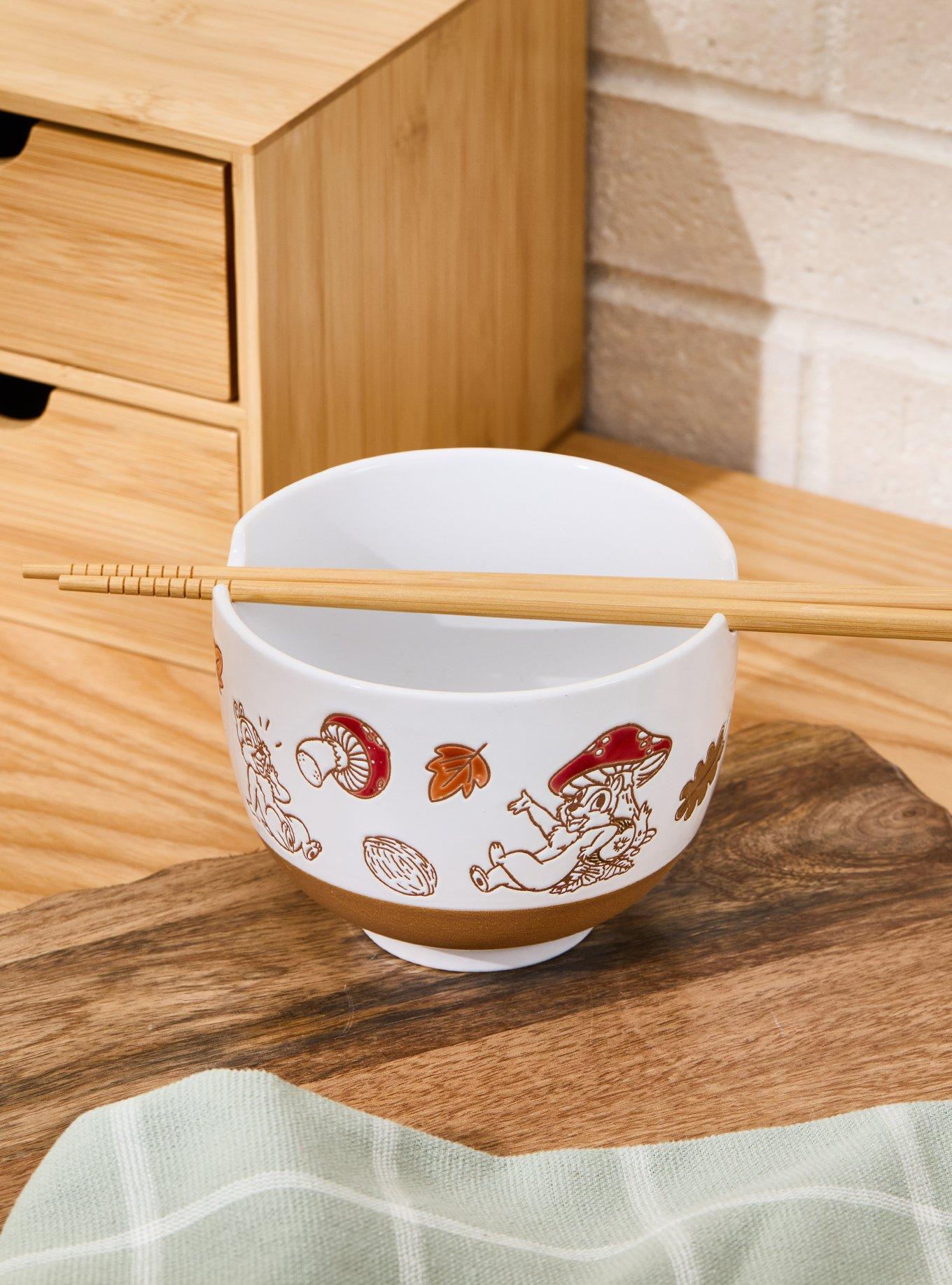 Disney Chip & Dale Mushrooms Ramen Bowl with Chopsticks - BoxLunch Exclusive, , hi-res