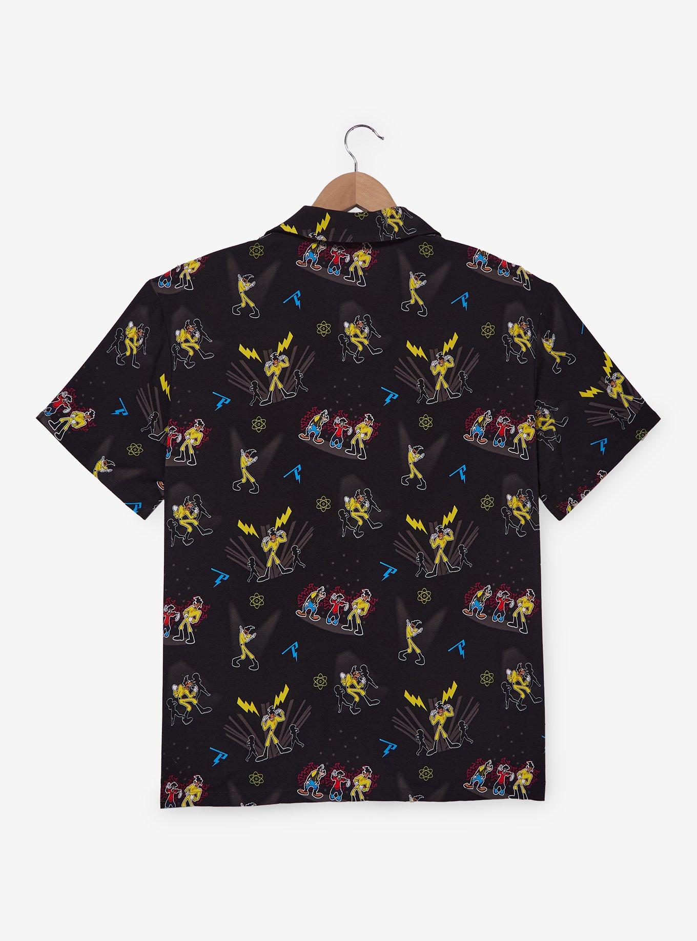 Disney A Goofy Movie Powerline Allover Print Woven Button-Up &mdash; BoxLunch Exclusive, , hi-res