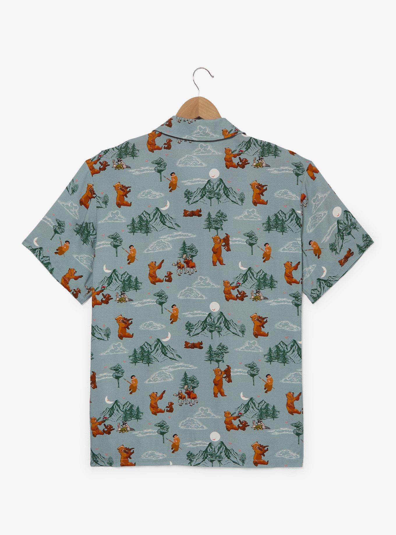 Disney Brother Bear Allover Print Woven Button-Up &mdash; BoxLunch Exclusive, , hi-res