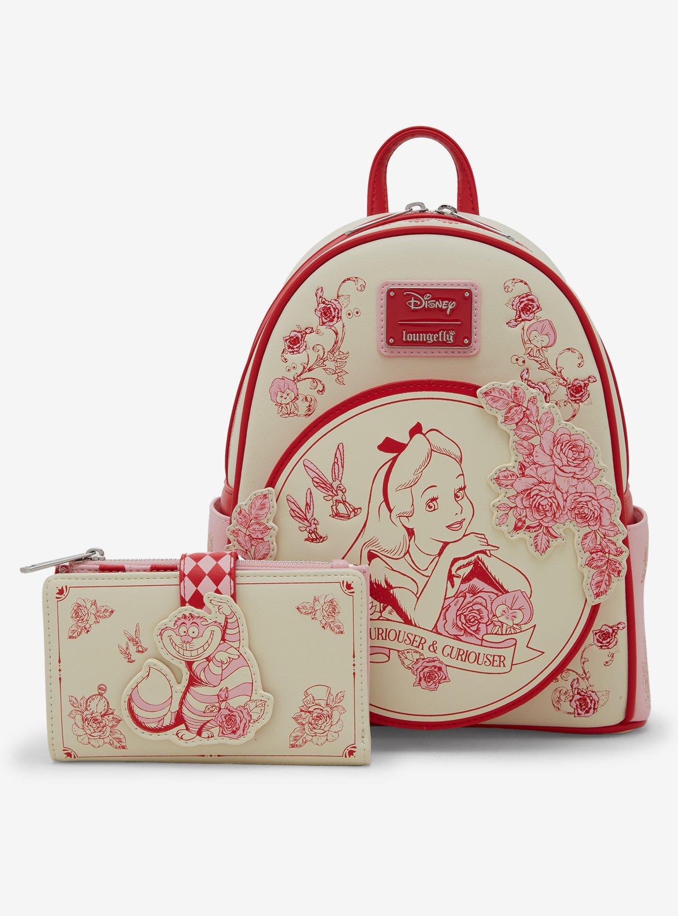 Loungefly Disney Alice in Wonderland Tonal Alice Floral Mini Backpack - BoxLunch Exclusive