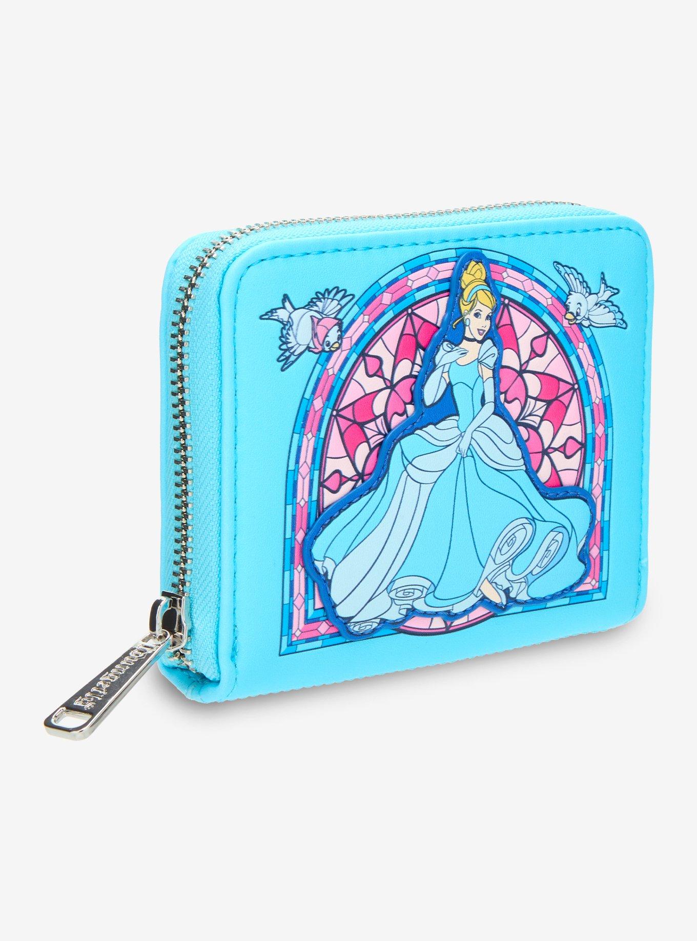 Loungefly Disney Cinderella Stained Glass Portrait Small Zip Wallet - BoxLunch Exclusive, , hi-res