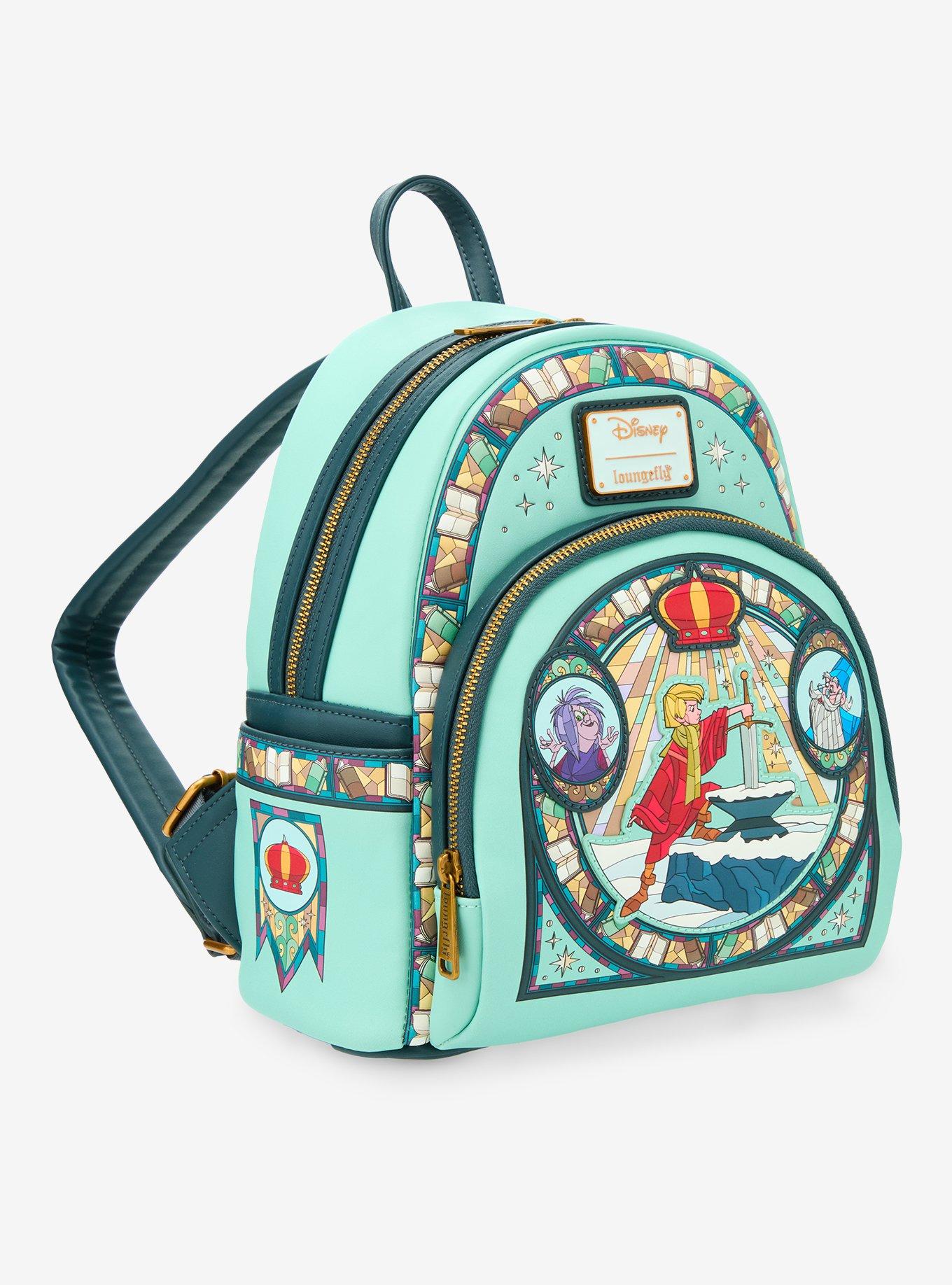 Loungefly Disney The Sword in the Stone Stained Glass Portrait Mini Backpack - BoxLunch Exclusive, , hi-res