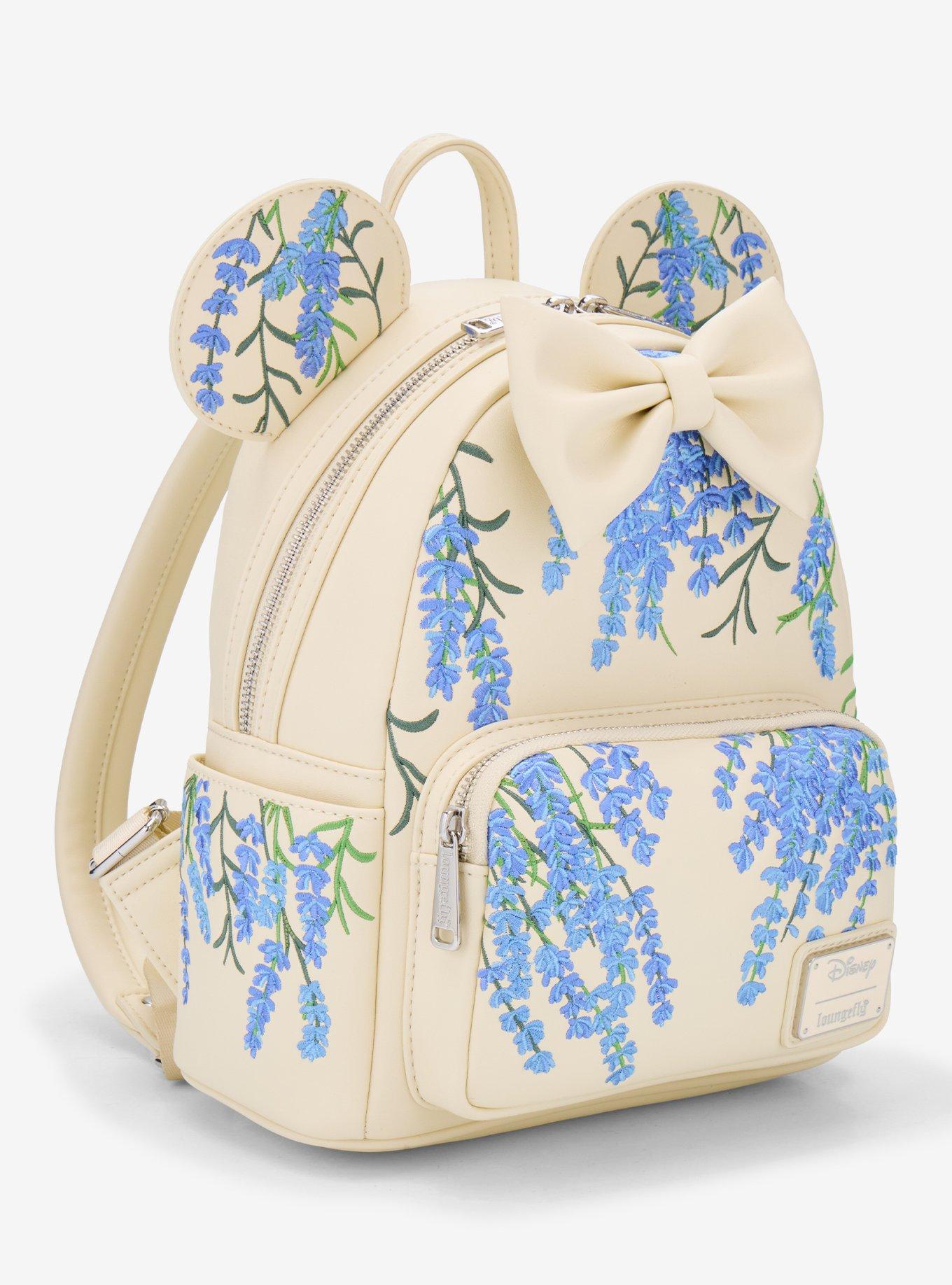 Loungefly Disney Minnie Mouse Blue Floral Mini Backpack &mdash; BoxLunch Exclusive, , hi-res