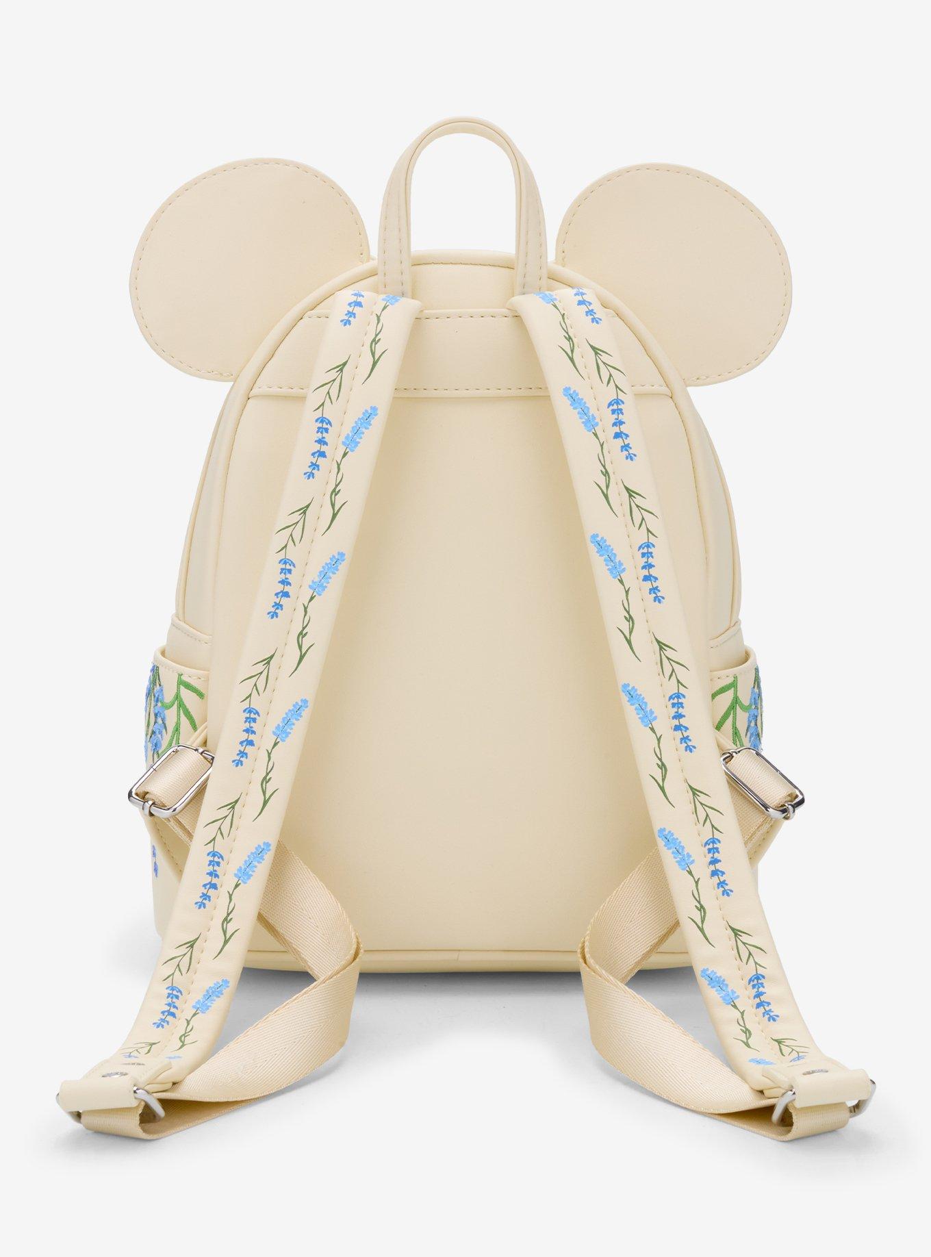 Loungefly Disney Minnie Mouse Blue Floral Mini Backpack &mdash; BoxLunch Exclusive, , alternate