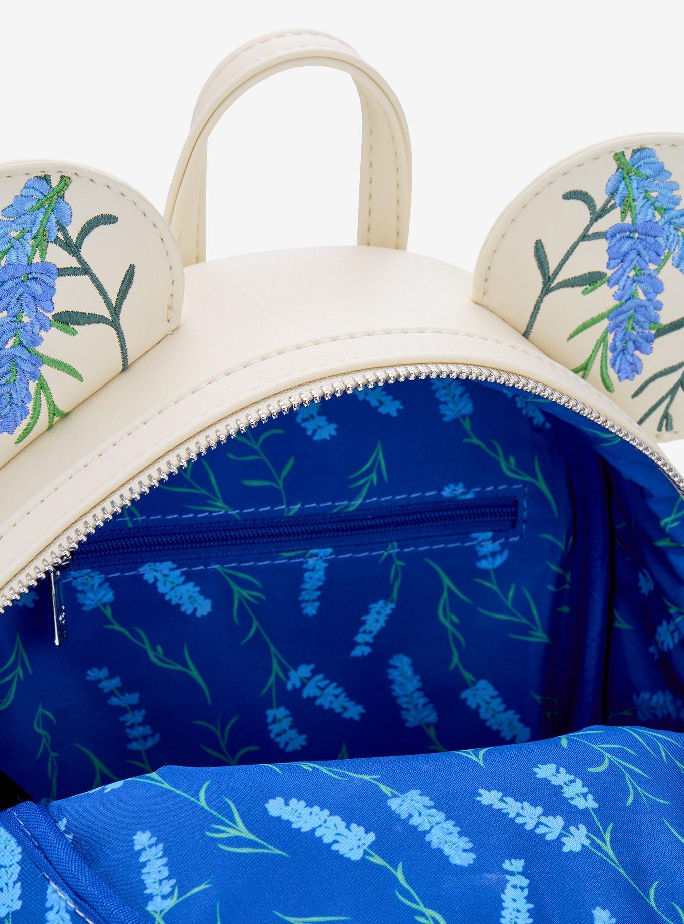 Loungefly Disney Minnie Mouse Blue Floral Mini Backpack &mdash; BoxLunch Exclusive, , alternate