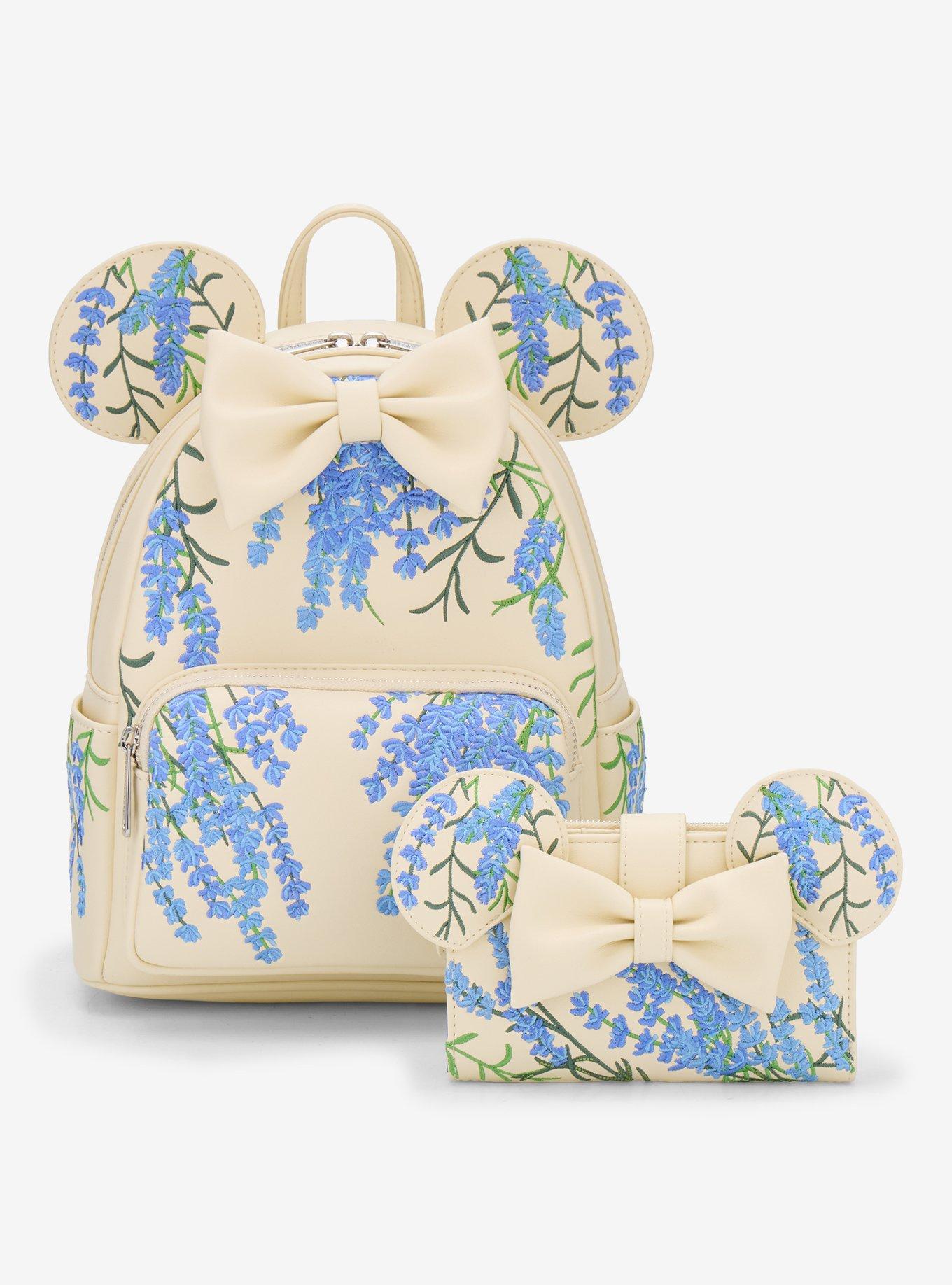 Loungefly Disney Minnie Mouse Blue Floral Mini Backpack &mdash; BoxLunch Exclusive, , alternate