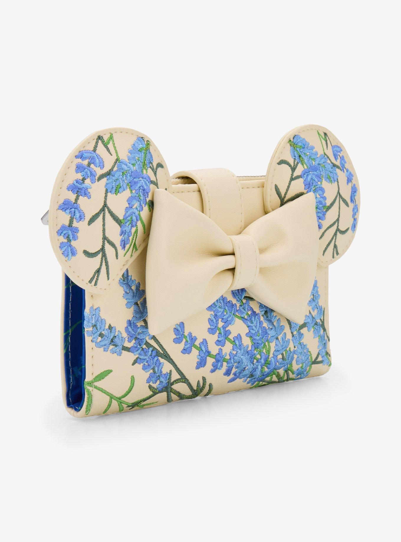 Loungefly Disney Minnie Mouse Blue Floral Wallet — BoxLunch Exclusive