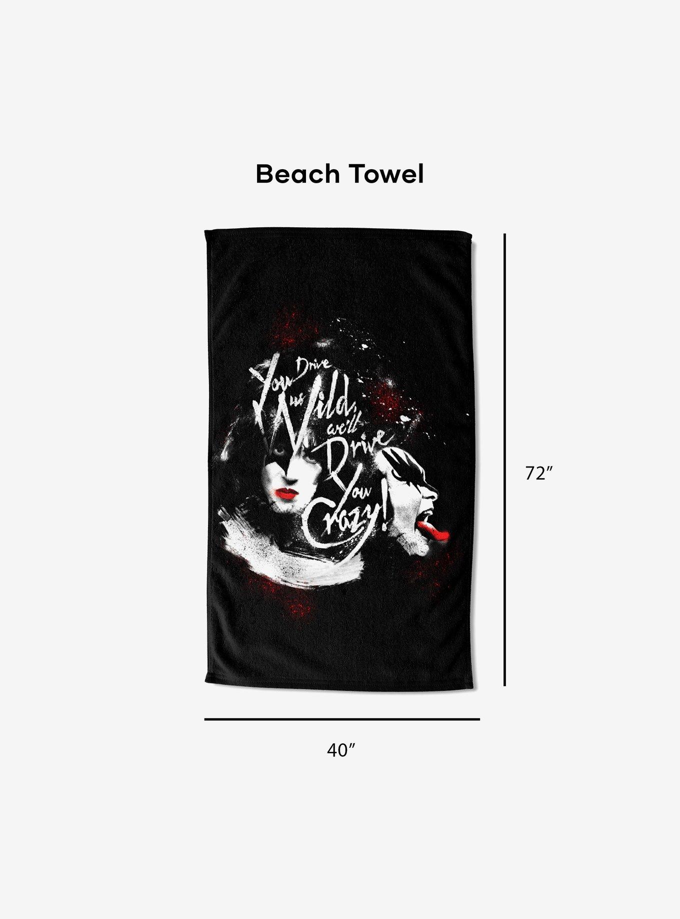 KISS Will Drive You Crazy Beach Towel, , alternate