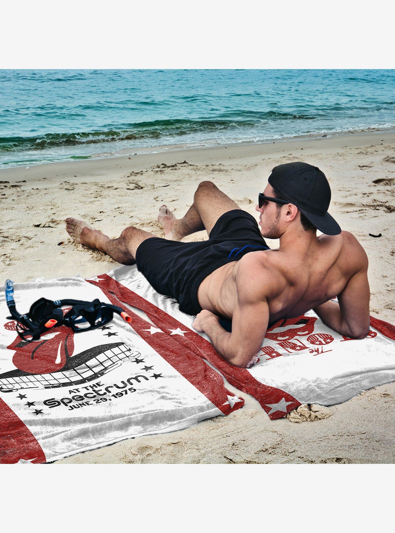 The Rolling Stones 1975 Spectrum Beach Towel, , hi-res