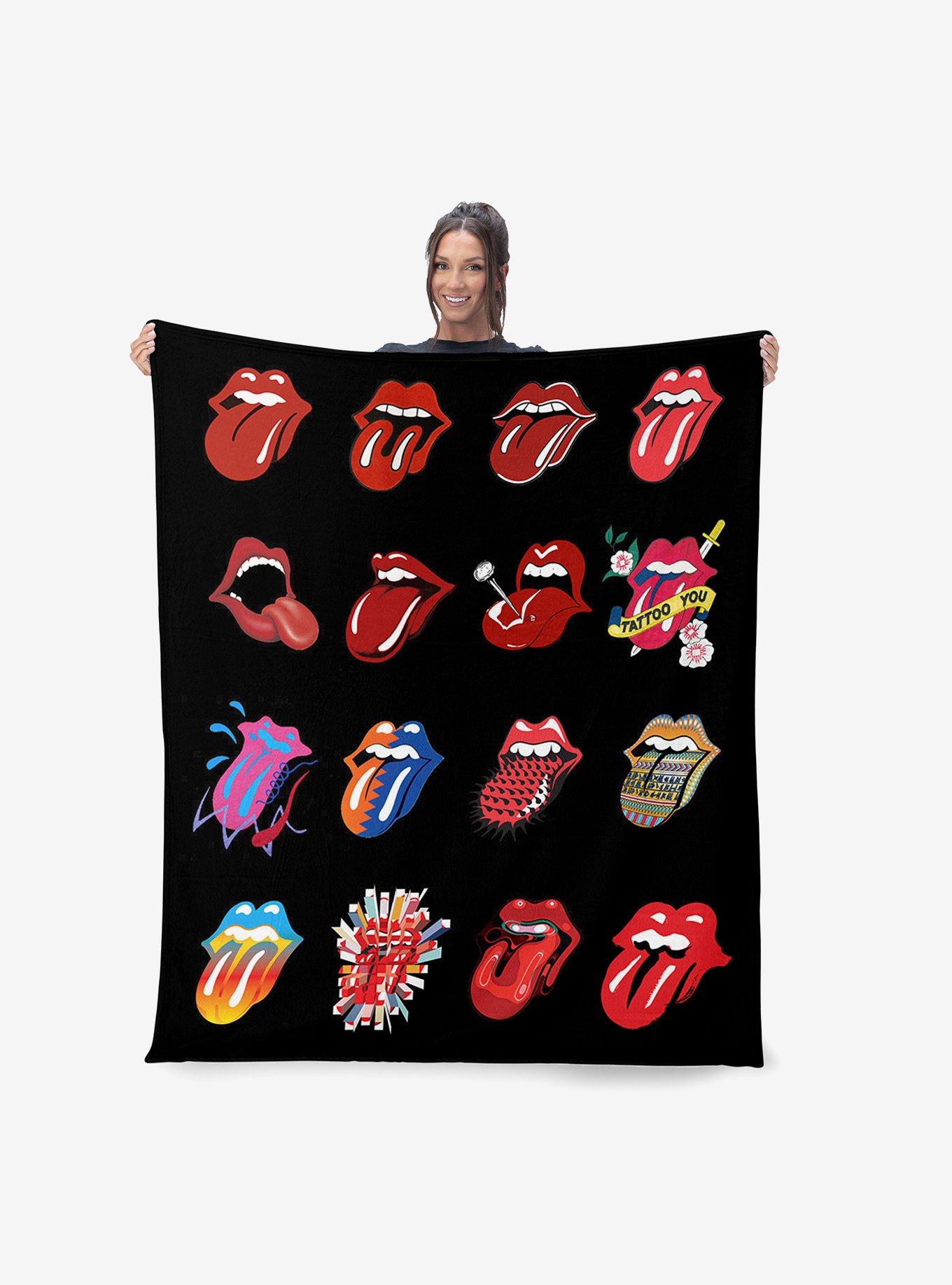 The Rolling Stones Tongue History Silk Touch Throw Blanket, , hi-res