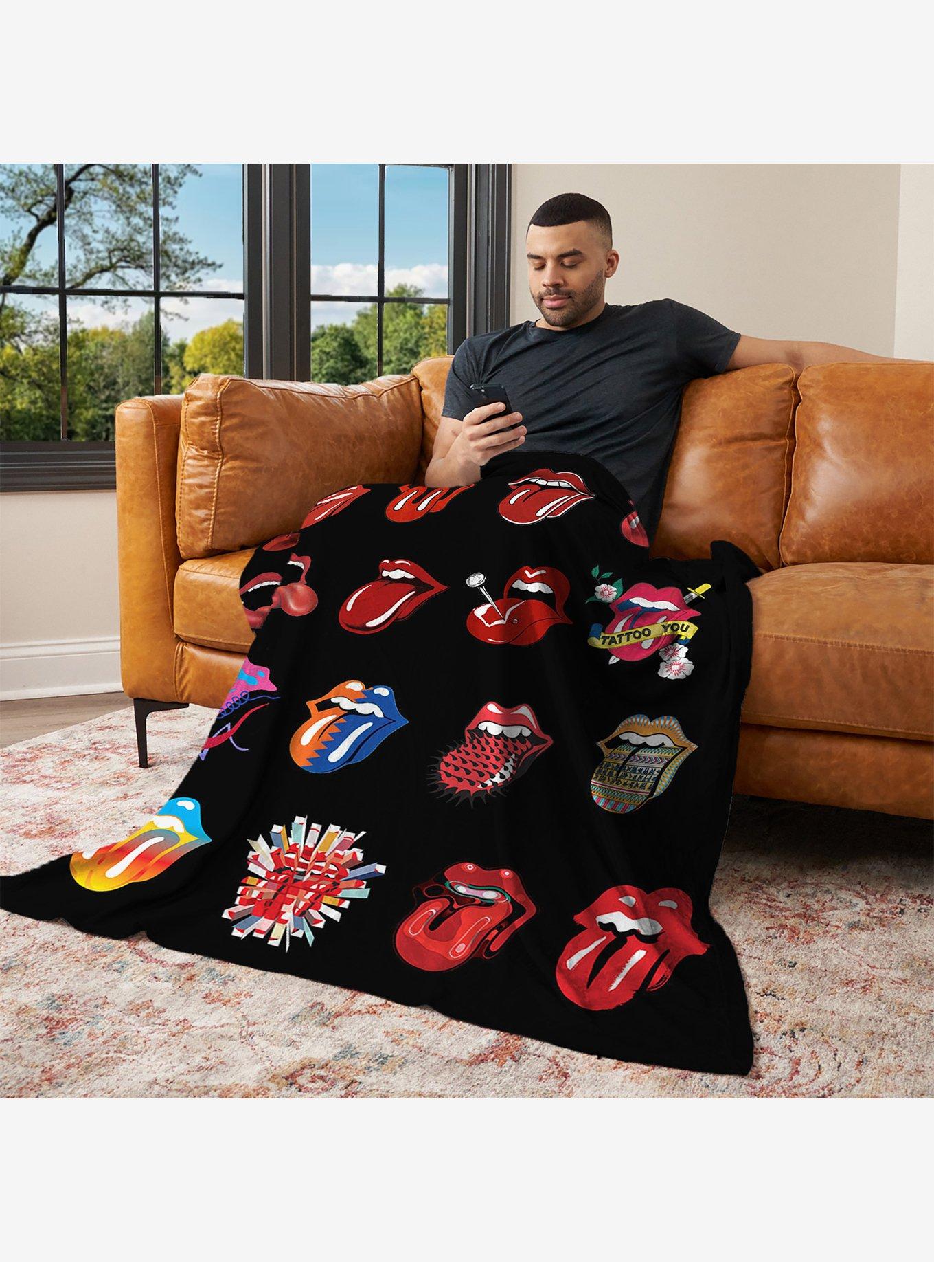 The Rolling Stones Tongue History Silk Touch Throw Blanket, , alternate