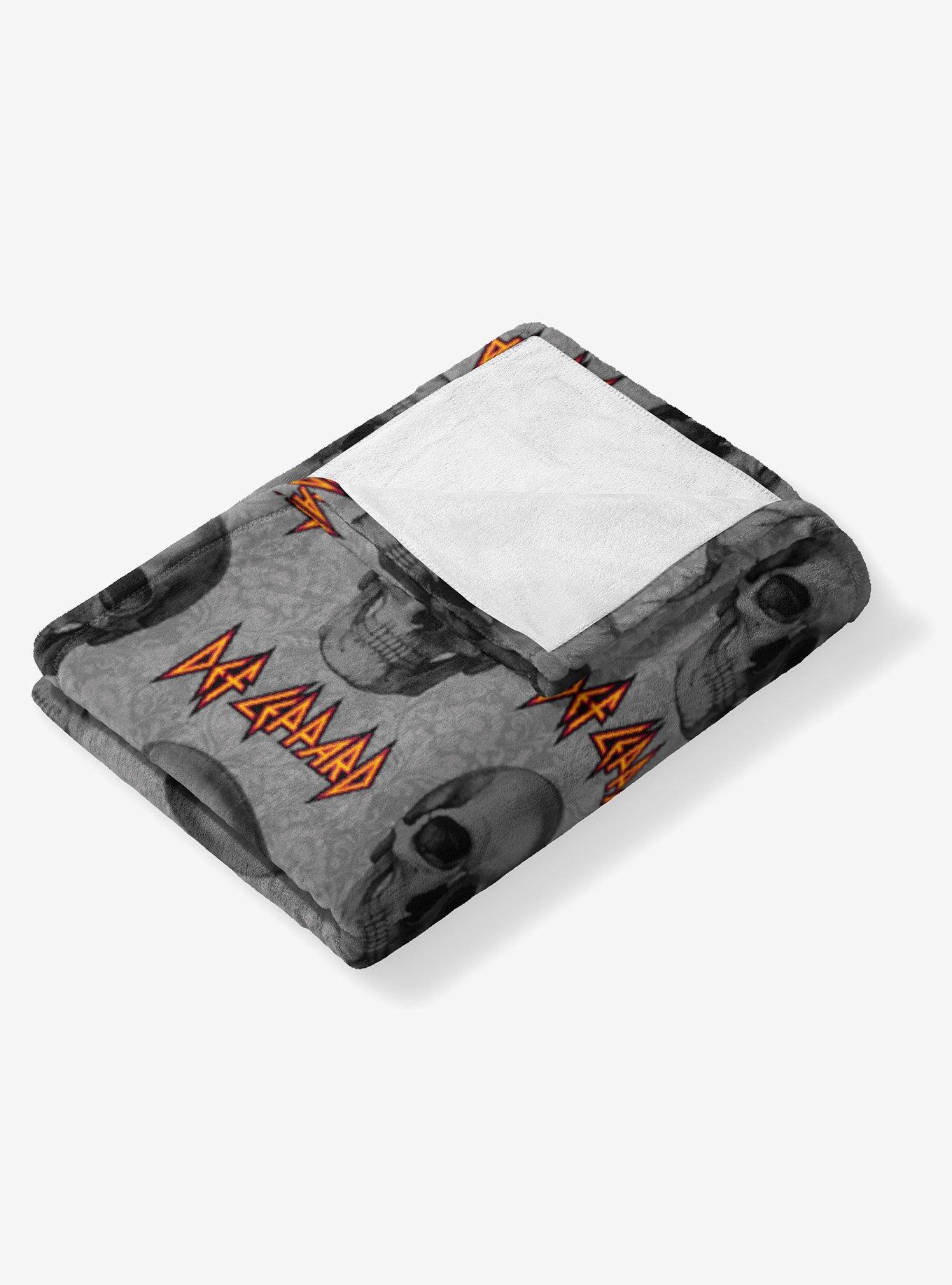 Def Leppard Skull Damask Silk Touch Throw Blanket, , alternate