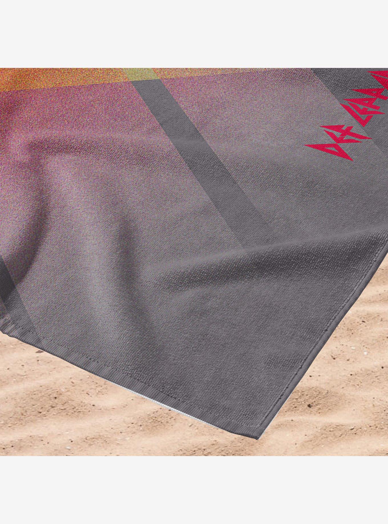 Def Leppard Diamond Fire Microfiber Beach Towel, , alternate