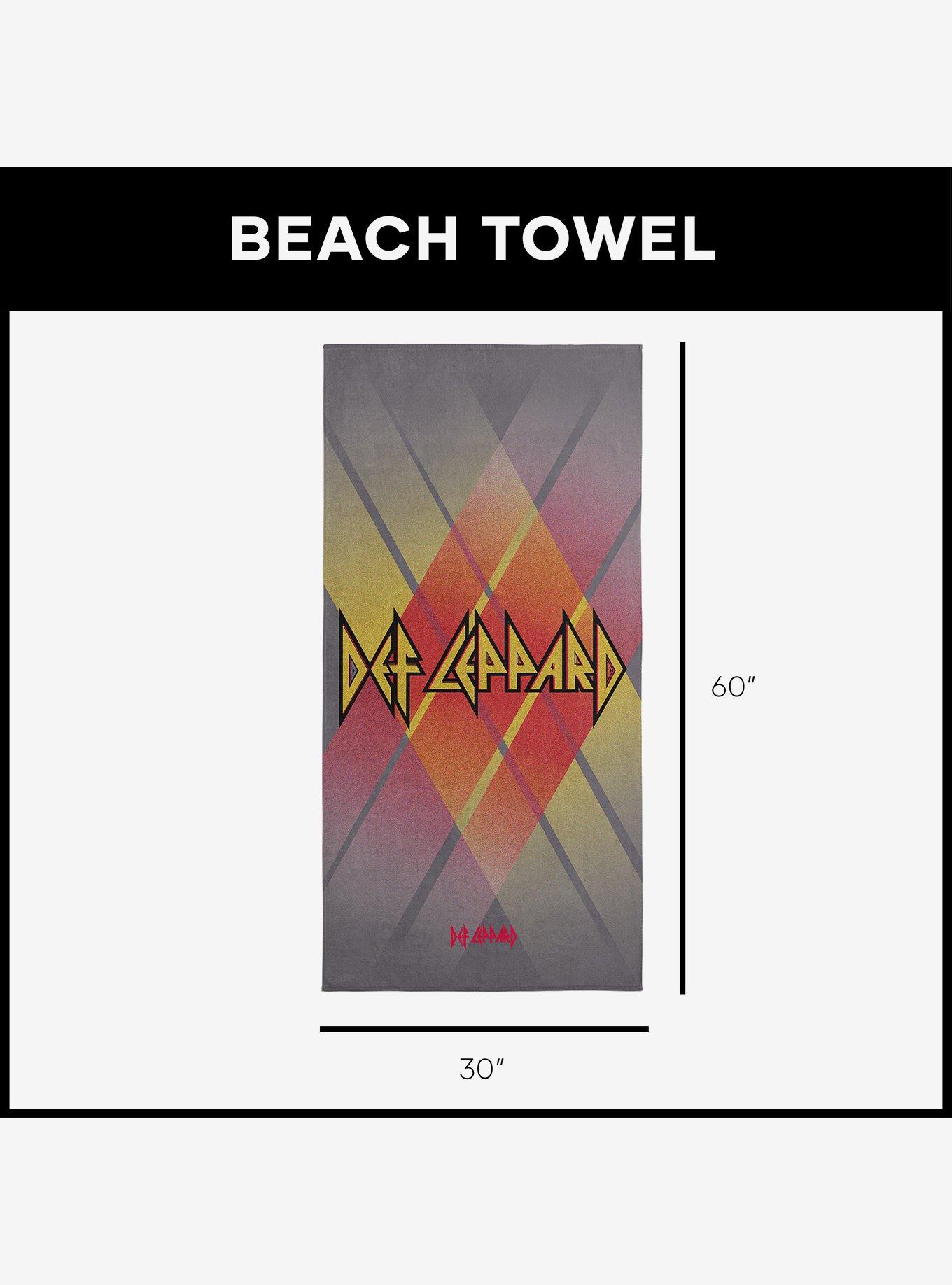 Def Leppard Diamond Fire Microfiber Beach Towel, , alternate