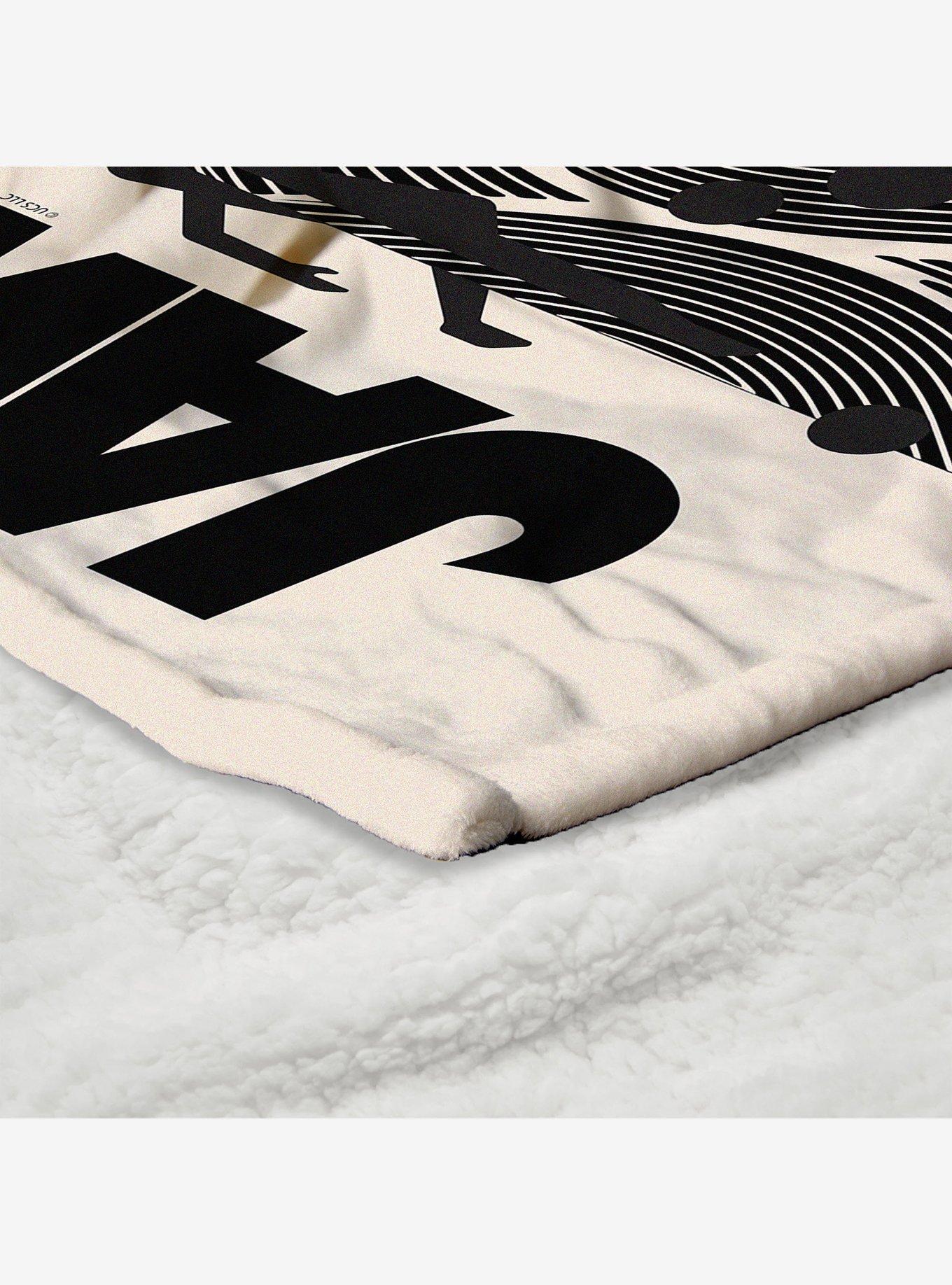 Jaws Duotone Poster Silk Touch Sherpa Throw Blanket, , alternate