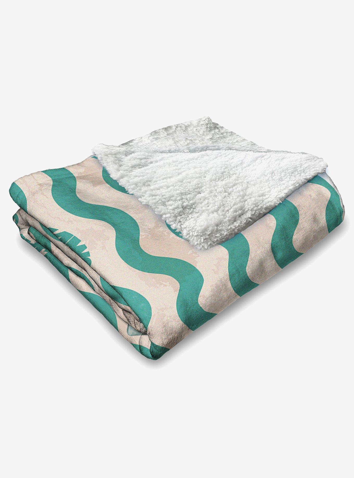 Jaws Psychedelic Sea Silk Touch Sherpa Throw Blanket, , alternate