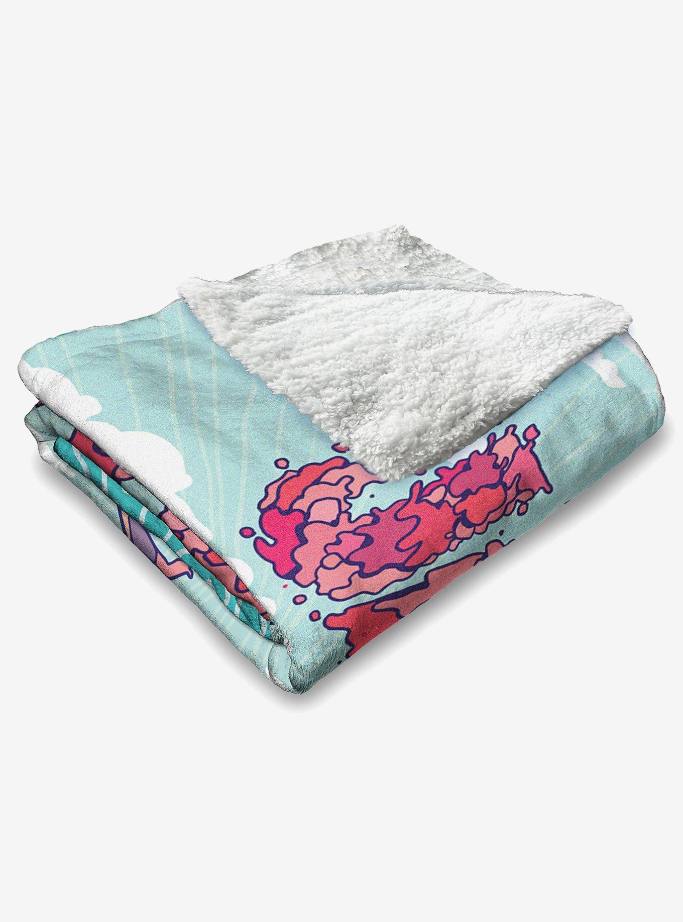 Jaws Squiggle Poster Silk Touch Sherpa Throw Blanket, , alternate