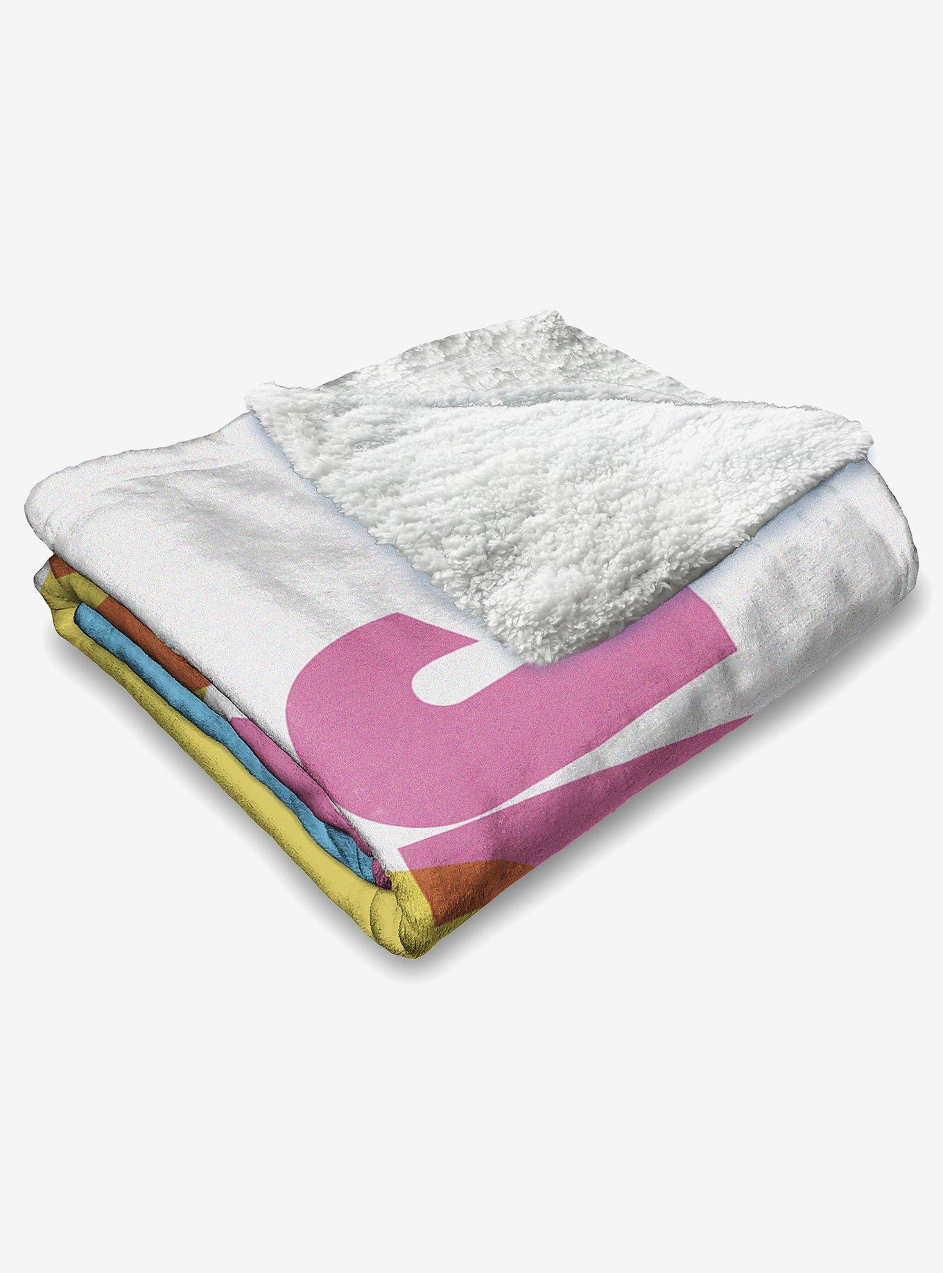 Jaws CMYK Poster Silk Touch Sherpa Throw Blanket, , alternate