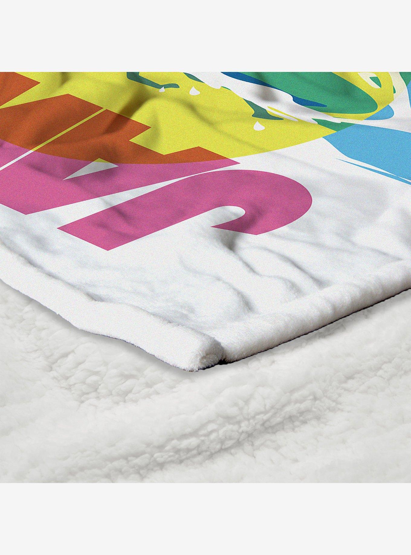 Jaws CMYK Poster Silk Touch Sherpa Throw Blanket, , alternate