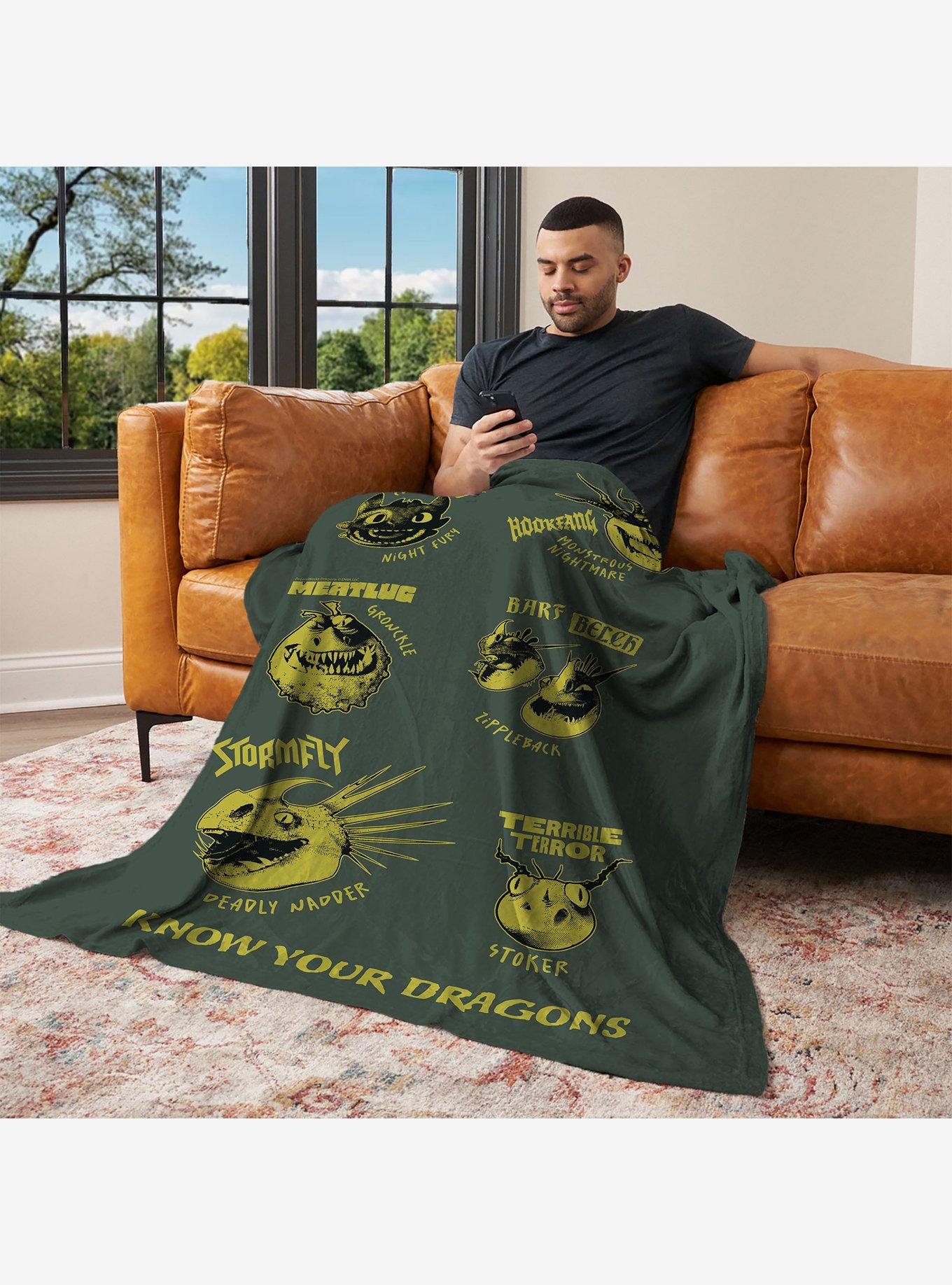 How to Train Your Dragon Know Your Dragons 60x80" Silk Touch Throw Blanket, , alternate