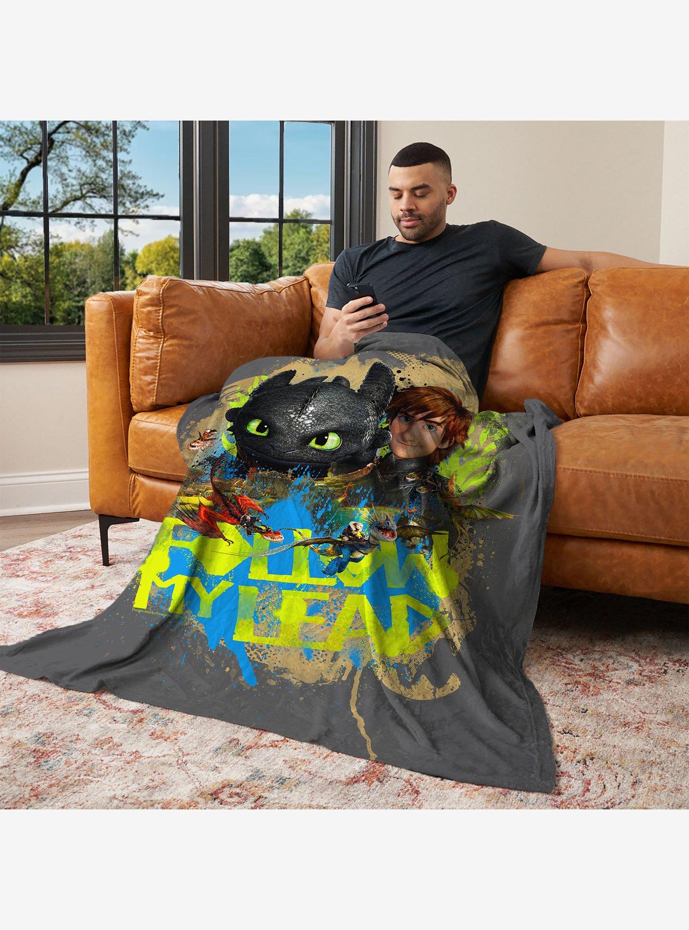 How to Train Your Dragon Follow My Lead 60x80" Silk Touch Throw Blanket, , alternate