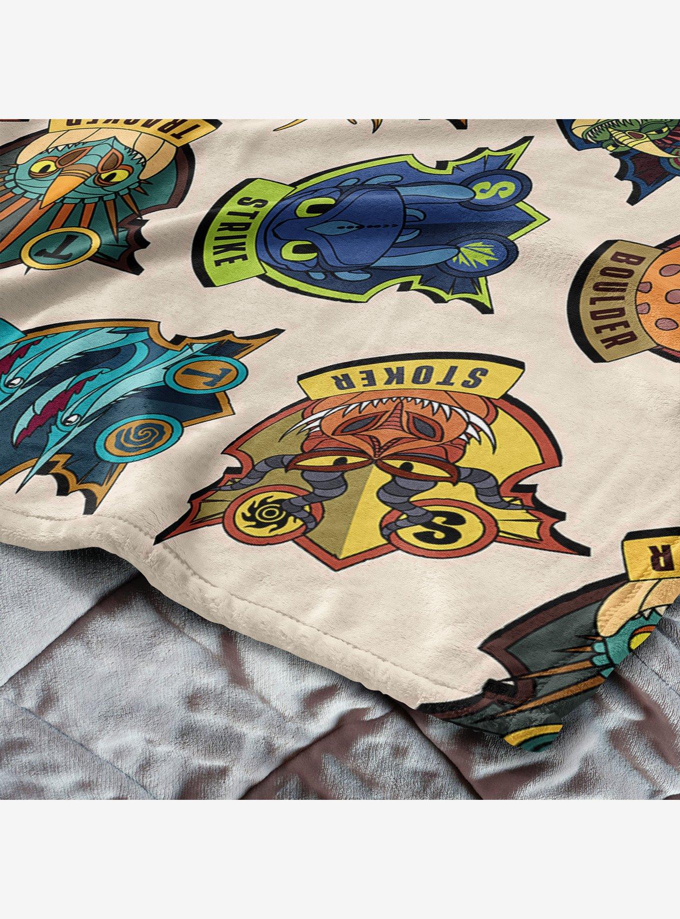 How to Train Your Dragon Badges 60x80" Silk Touch Throw Blanket, , alternate