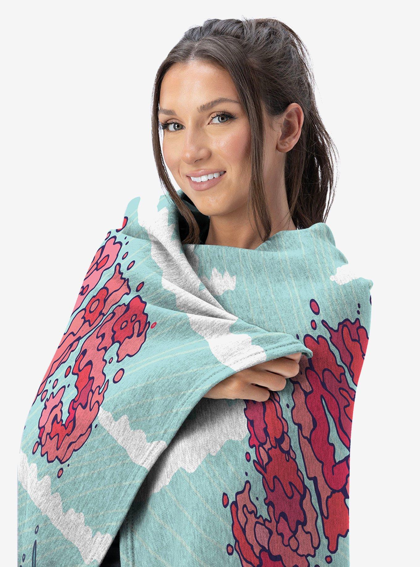 Jaws Squiggle Poster 60x80" Silk Touch Throw Blanket, , alternate
