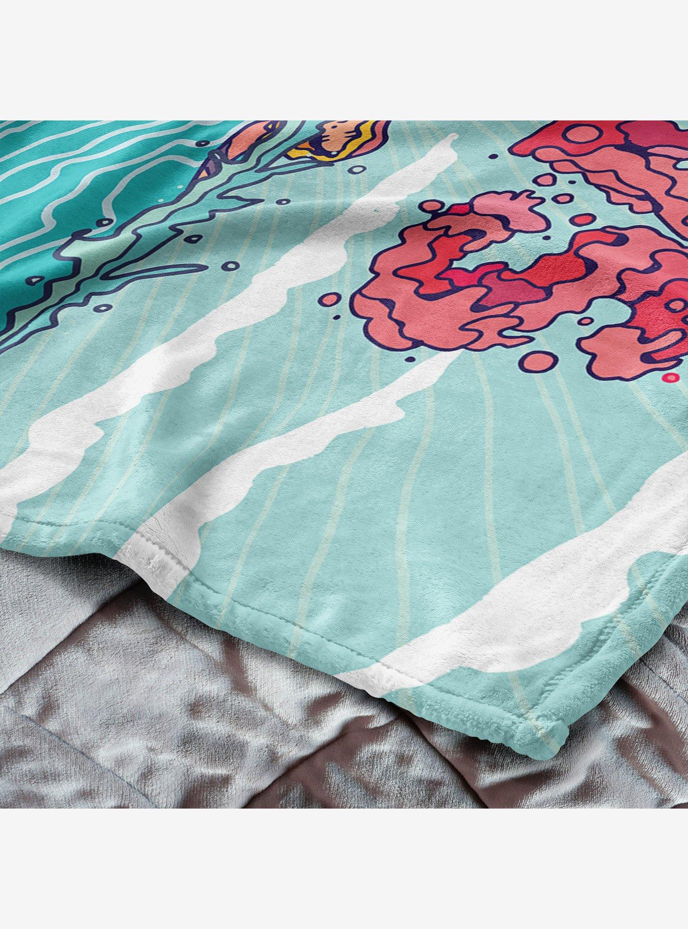 Jaws Squiggle Poster 60x80" Silk Touch Throw Blanket, , alternate