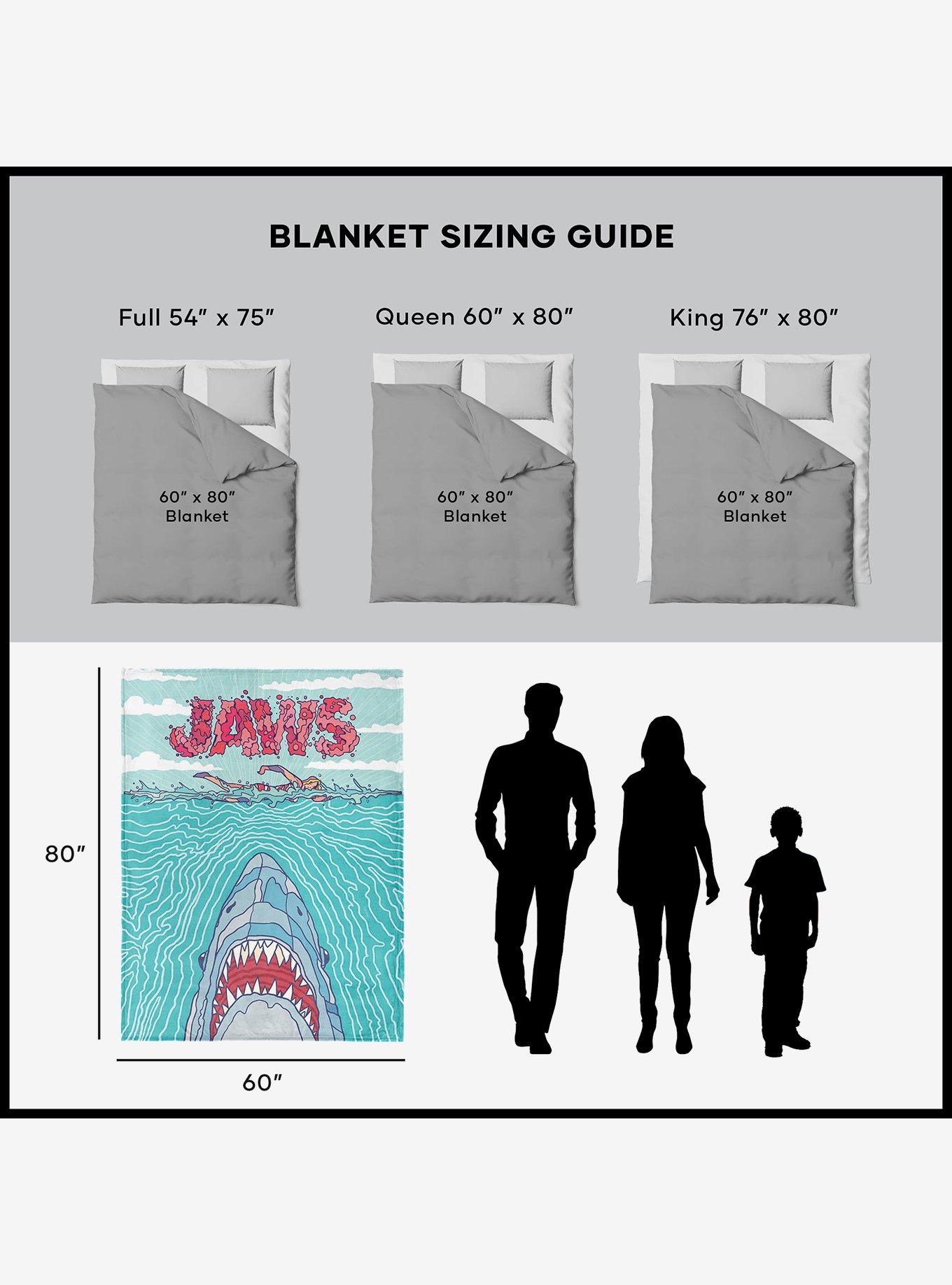 Jaws Squiggle Poster 60x80" Silk Touch Throw Blanket, , alternate