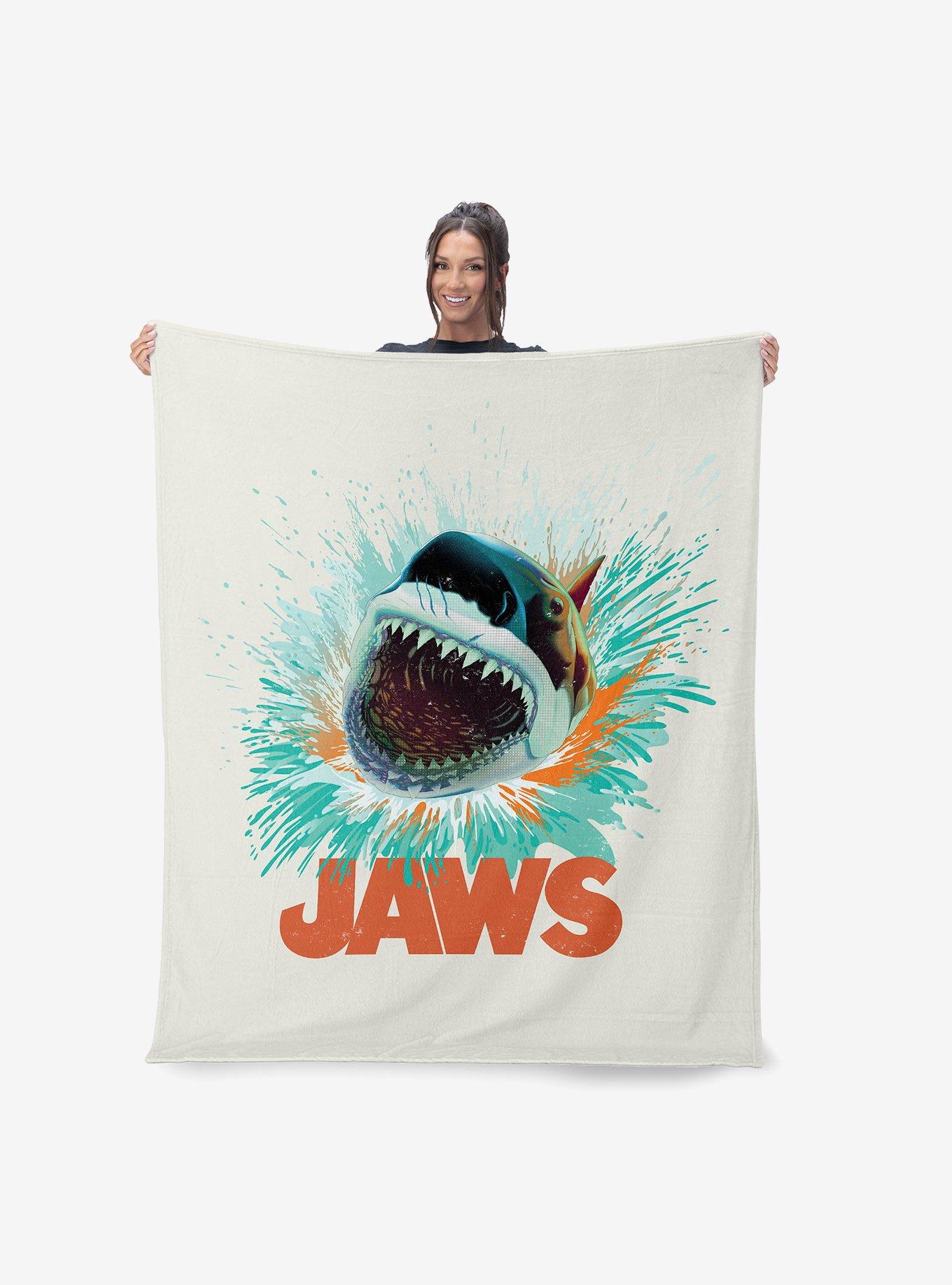 Jaws Shark Splash 60x80" Silk Touch Throw Blanket, , hi-res