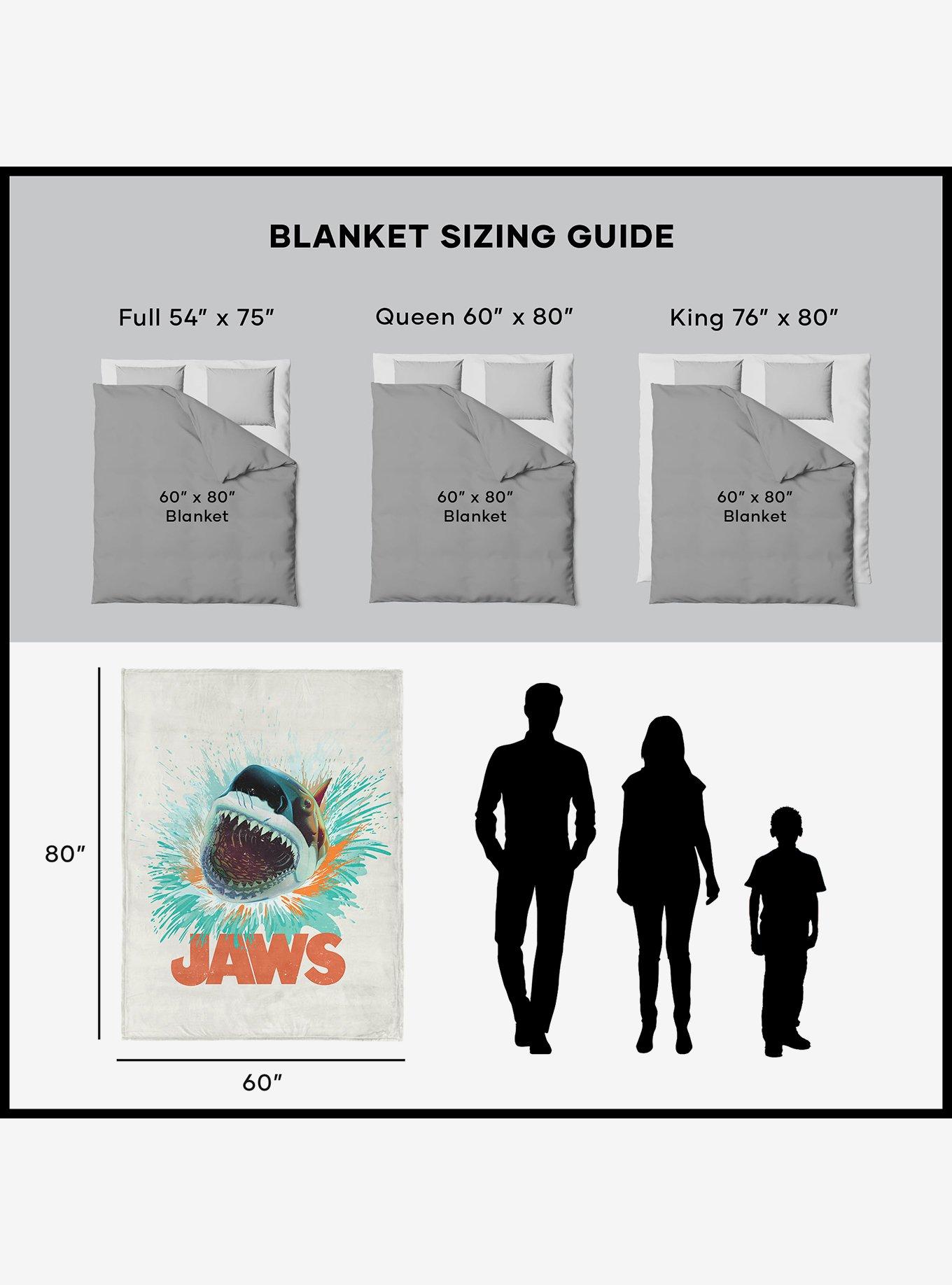 Jaws Shark Splash 60x80" Silk Touch Throw Blanket, , alternate