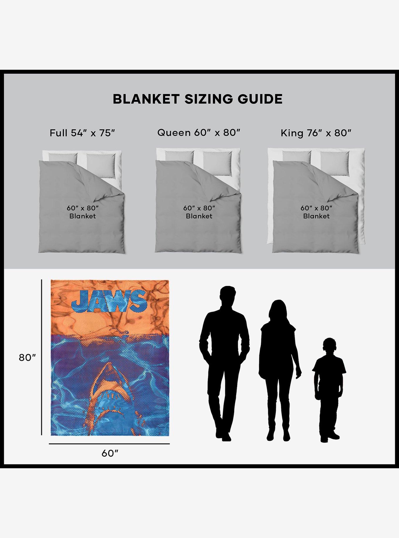 Jaws Neon Poster 60x80" Silk Touch Throw Blanket, , alternate
