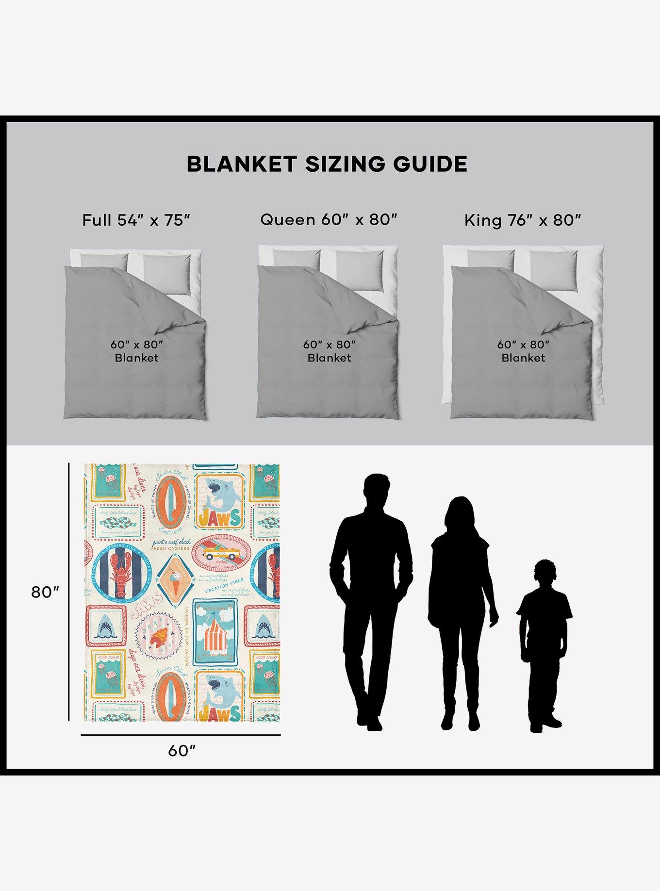 Jaws Post Stamps 60x80" Silk Touch Throw Blanket, , alternate