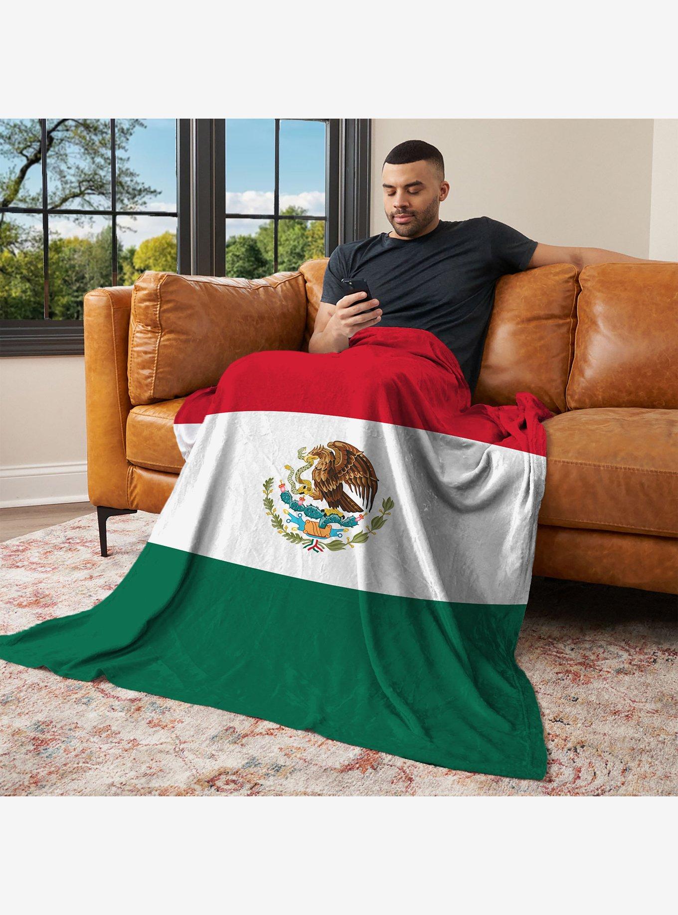Mexico Flag Silk Touch Throw Blanket, , alternate