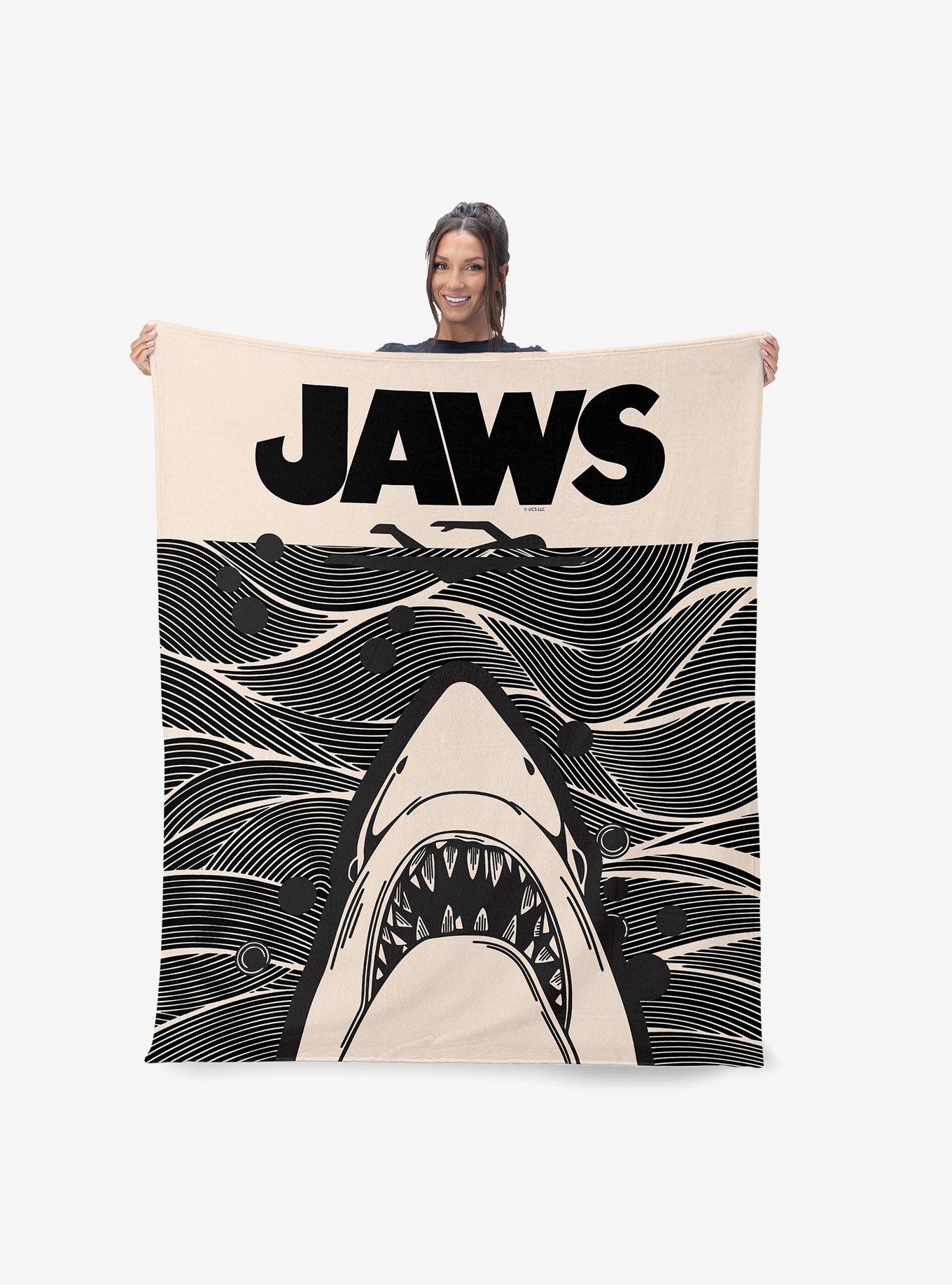 Jaws Duotone Poster 60x80" Silk Touch Throw Blanket, , hi-res