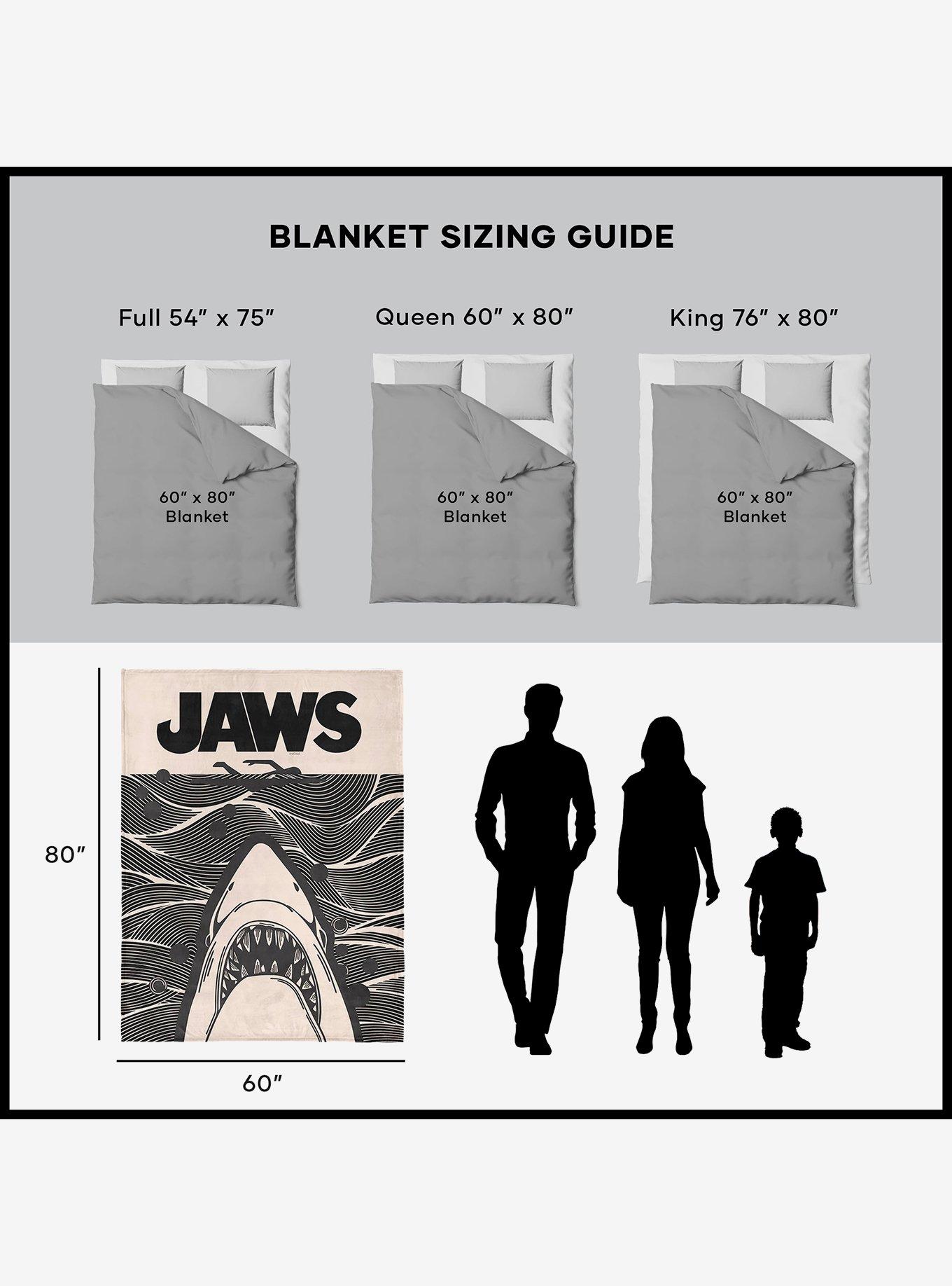 Jaws Duotone Poster 60x80" Silk Touch Throw Blanket, , alternate