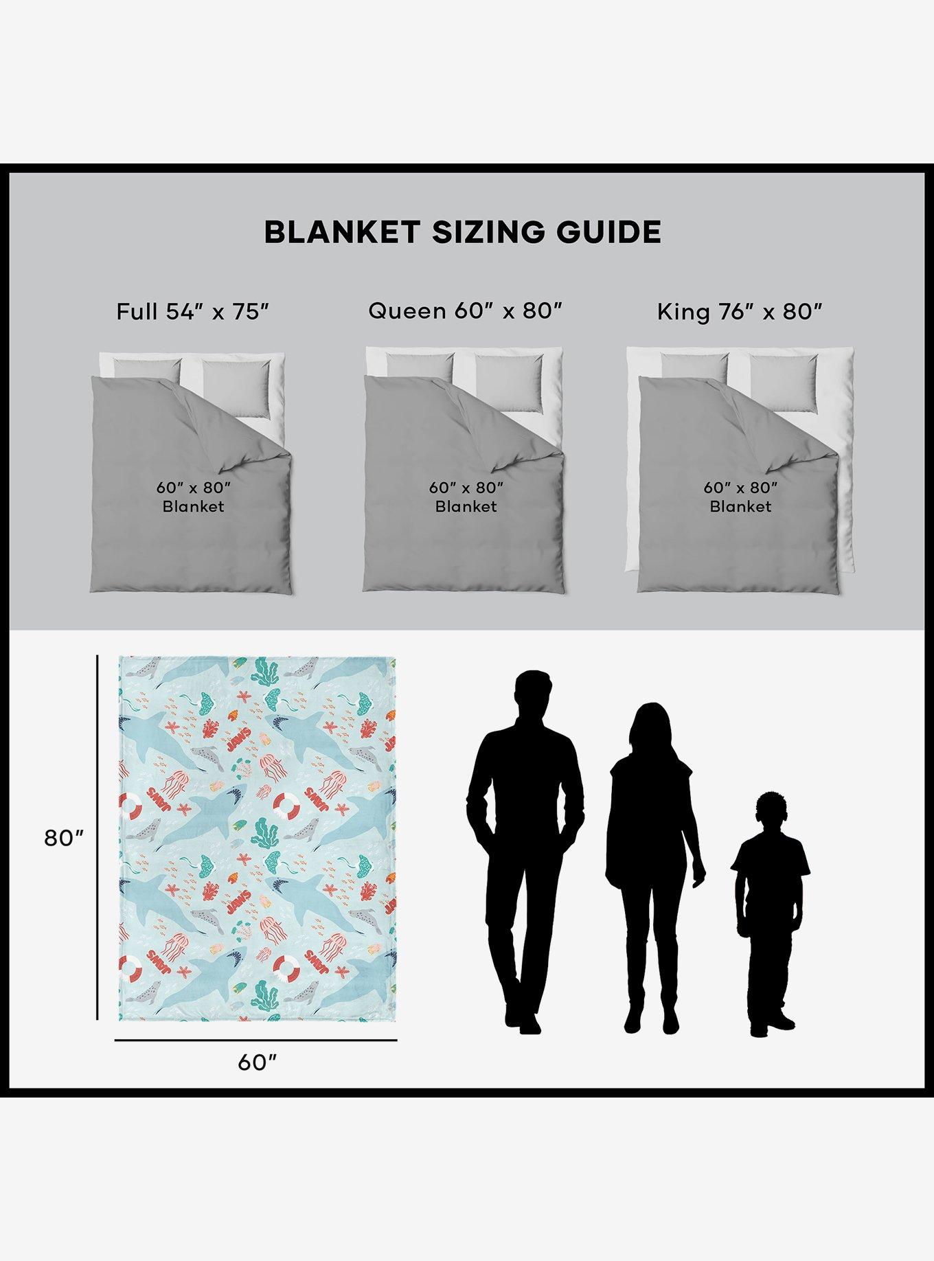 Jaws Coastal Sharks 60x80" Silk Touch Throw Blanket, , alternate