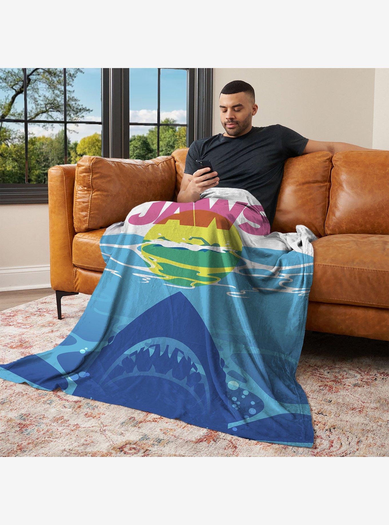 Jaws CMYK Poster 60x80" Silk Touch Throw Blanket, , alternate
