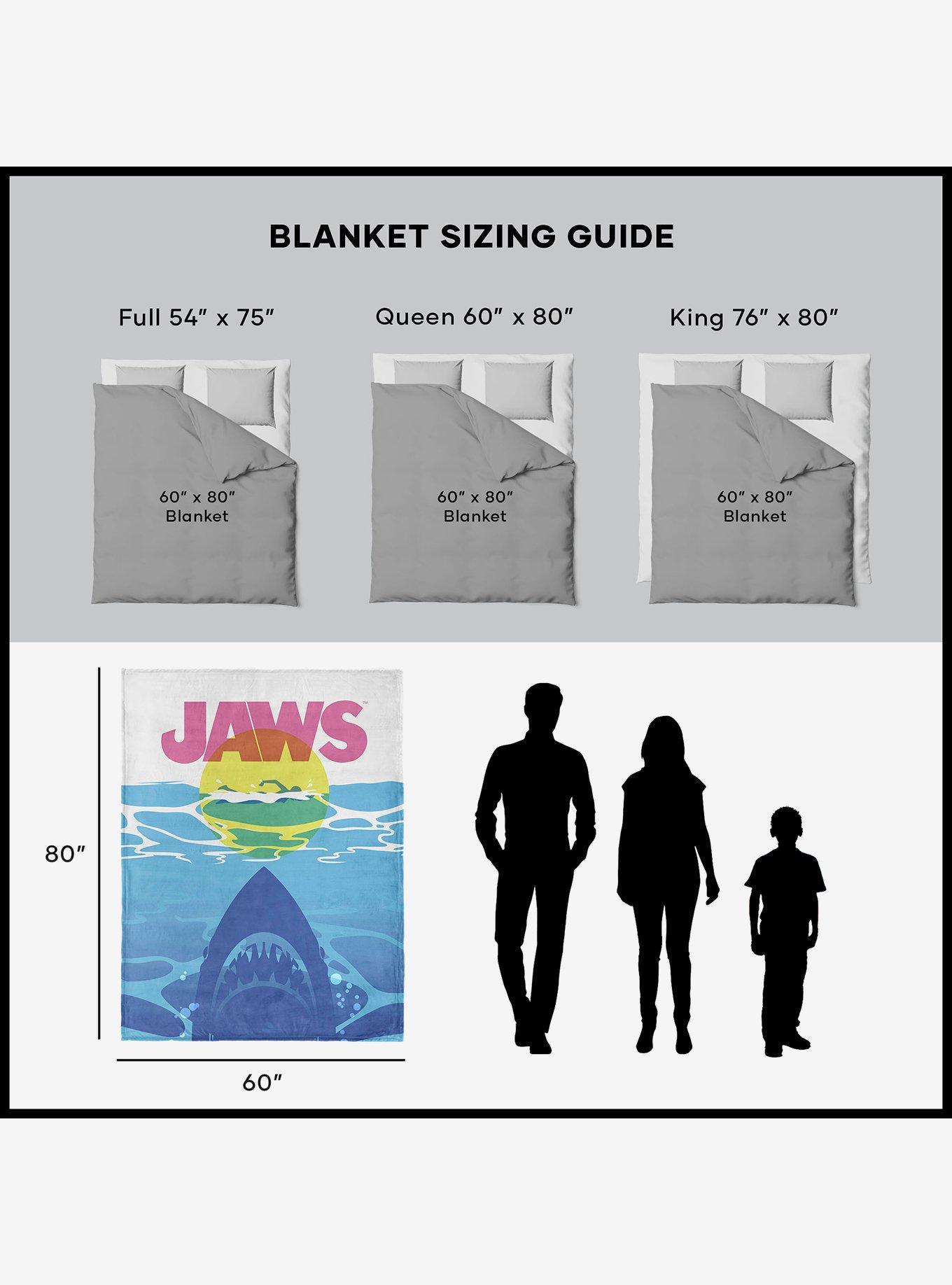 Jaws CMYK Poster 60x80" Silk Touch Throw Blanket, , alternate
