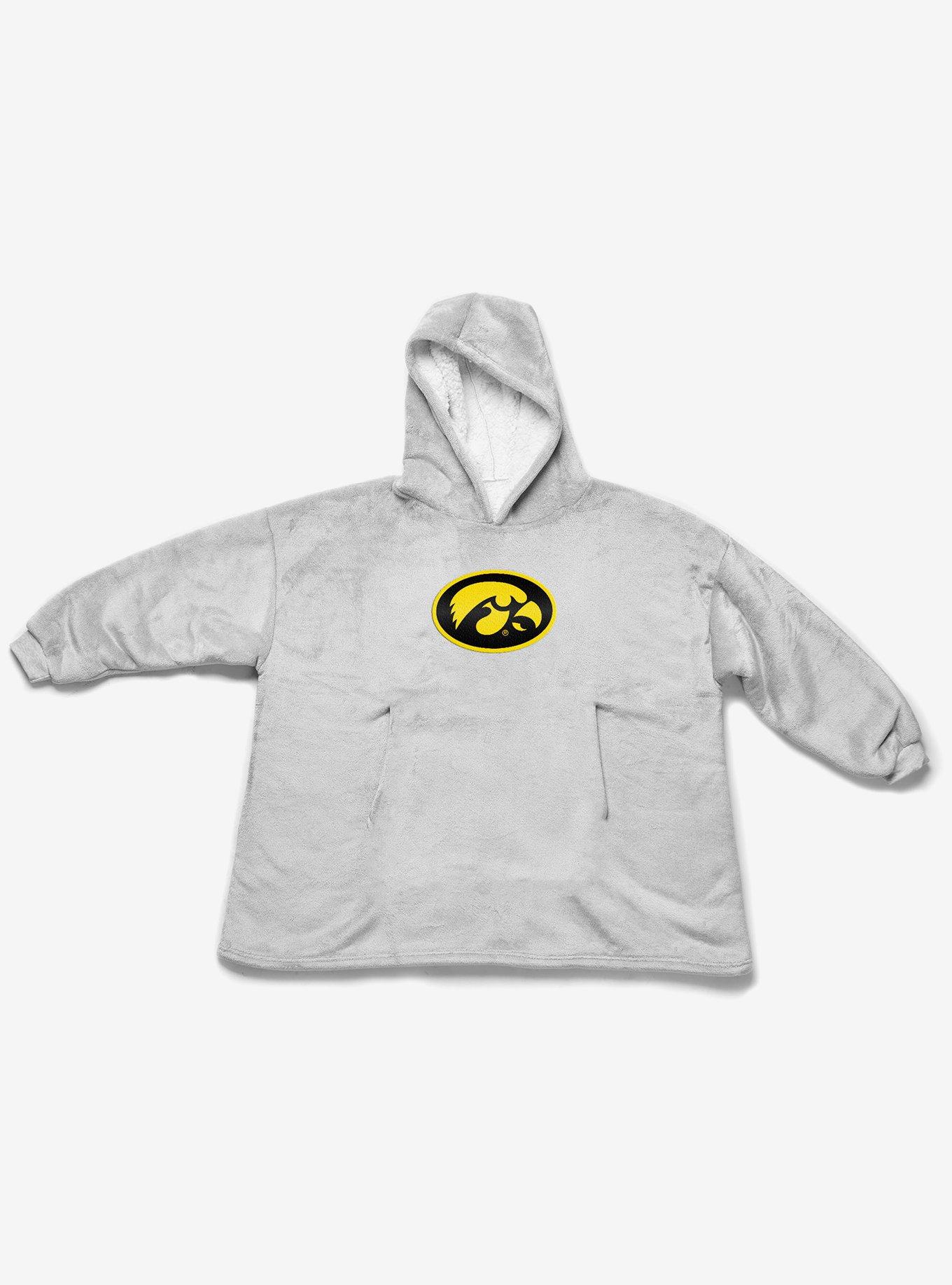 NCAA Iowa Hawkeyes Heather Grey Pullover Hoodie, , alternate