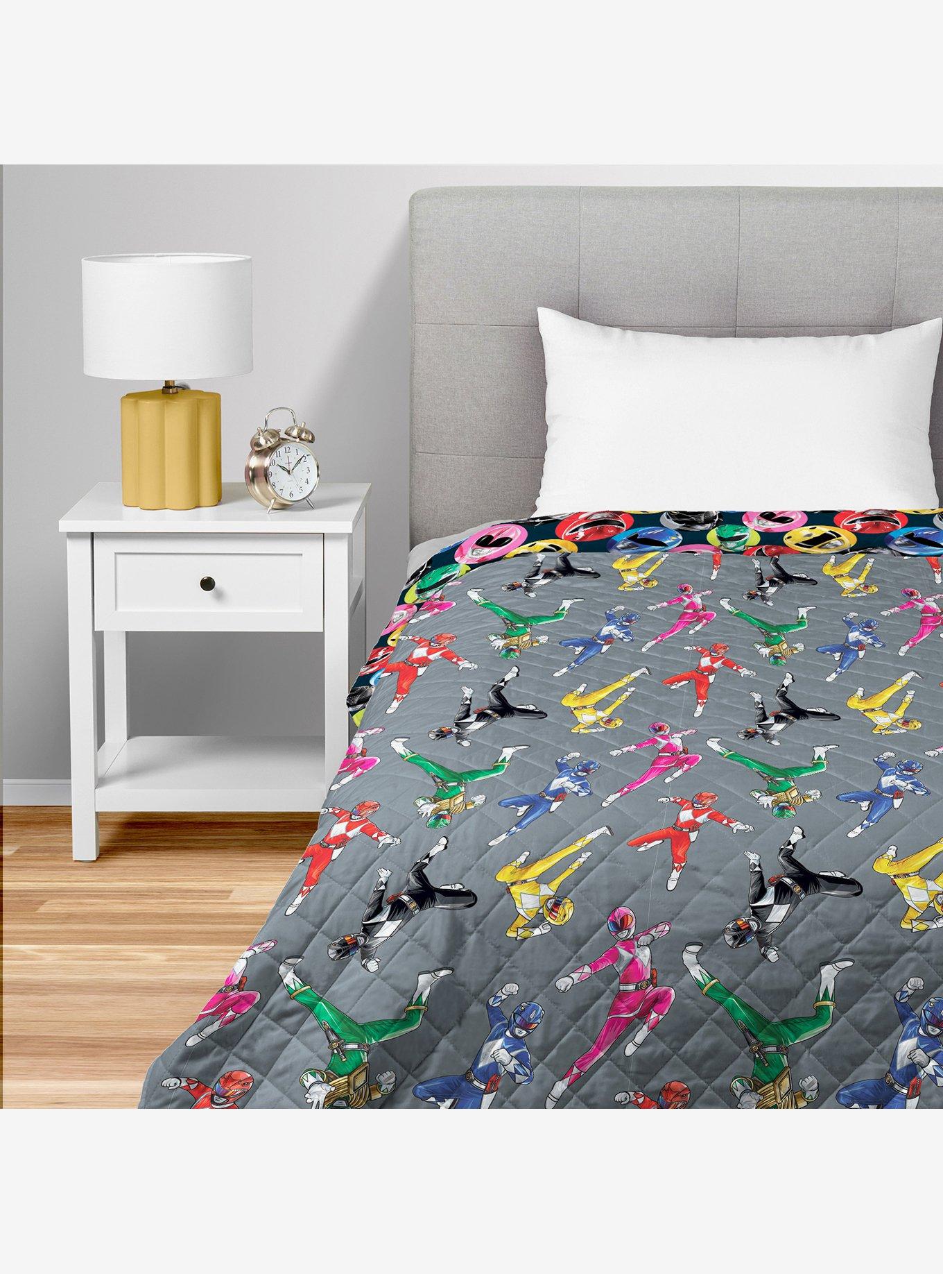 Mighty Morphin Power Rangers Go Twin Quilted Blanket, , hi-res